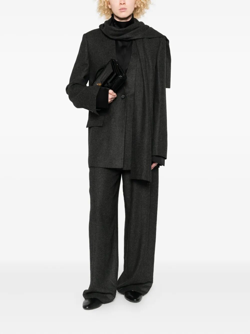 TOTEME Viscose Wool Scarf Blazer