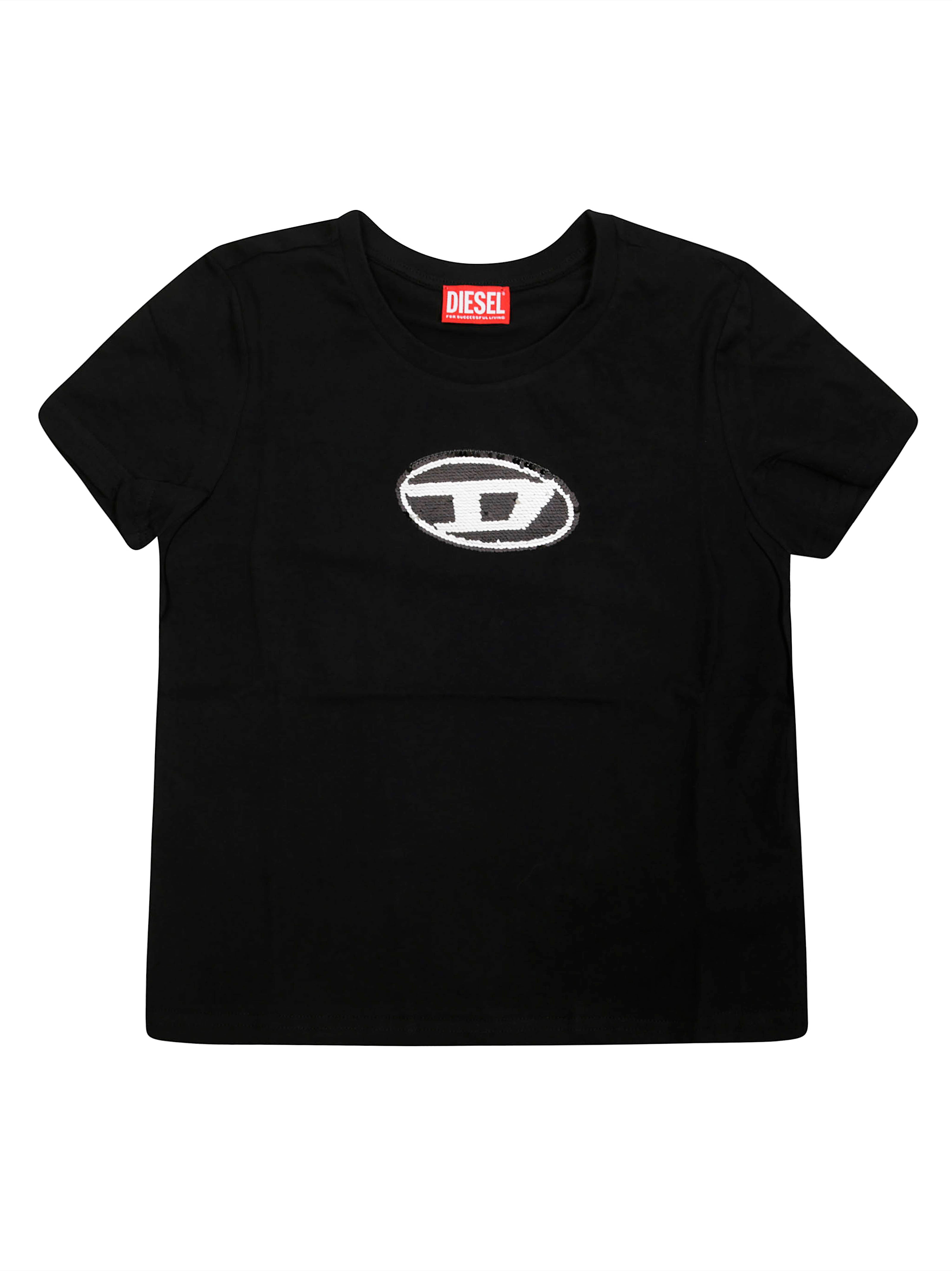 DIESEL Mini Crop T-Shirt with Oval Design