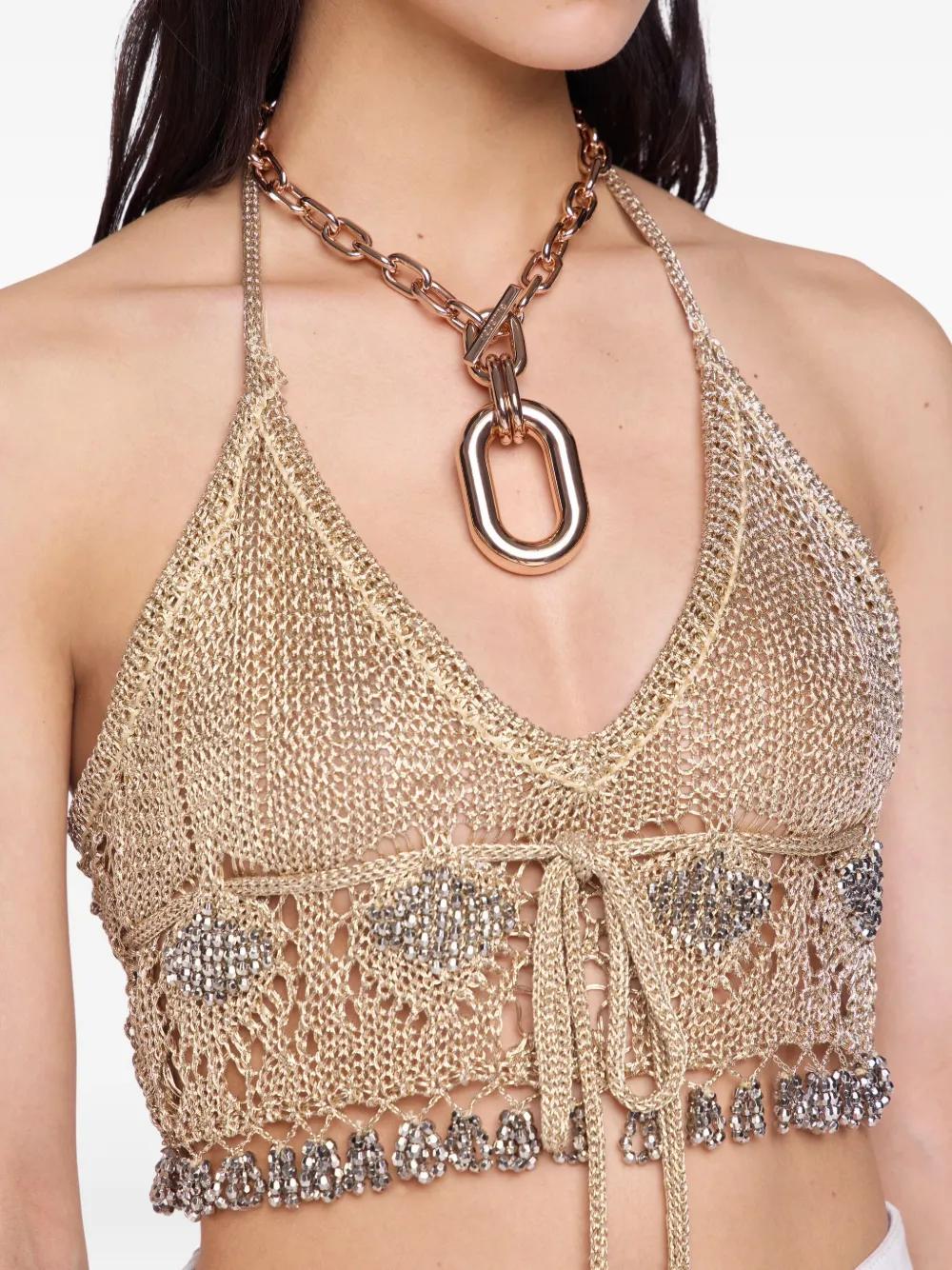 PACO RABANNE Metallic Women's Necklace - FW25 Collection