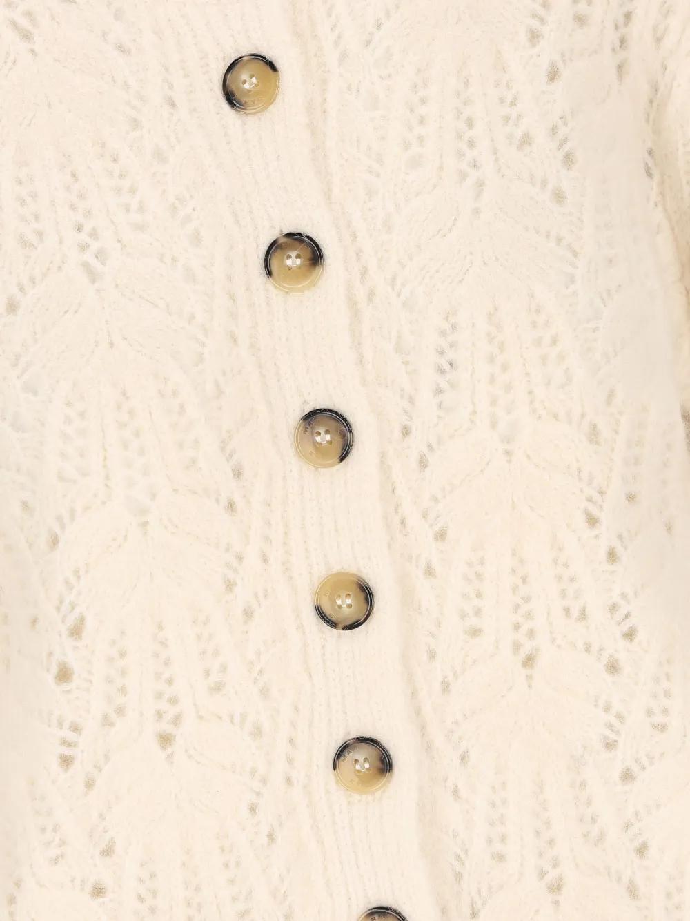 ISABEL MARANT ETOILE Lace-Knit Cardigan with Button Details