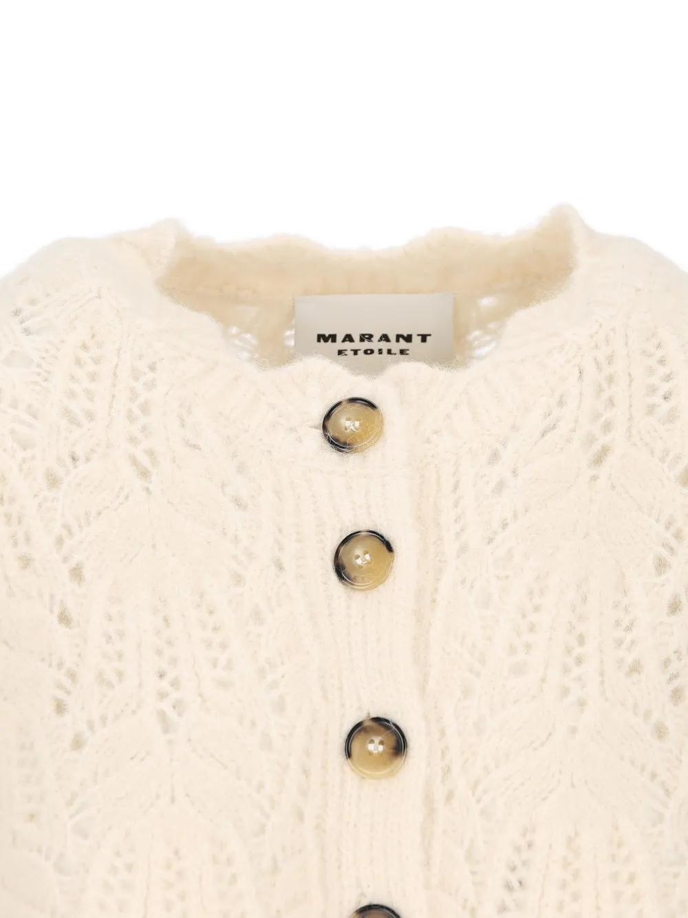 ISABEL MARANT ETOILE Lace-Knit Cardigan with Button Details