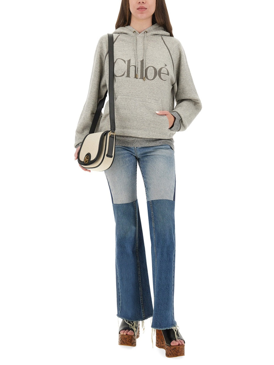 CHLOÉ Oversized Logo Hoodie - Regular Fit
