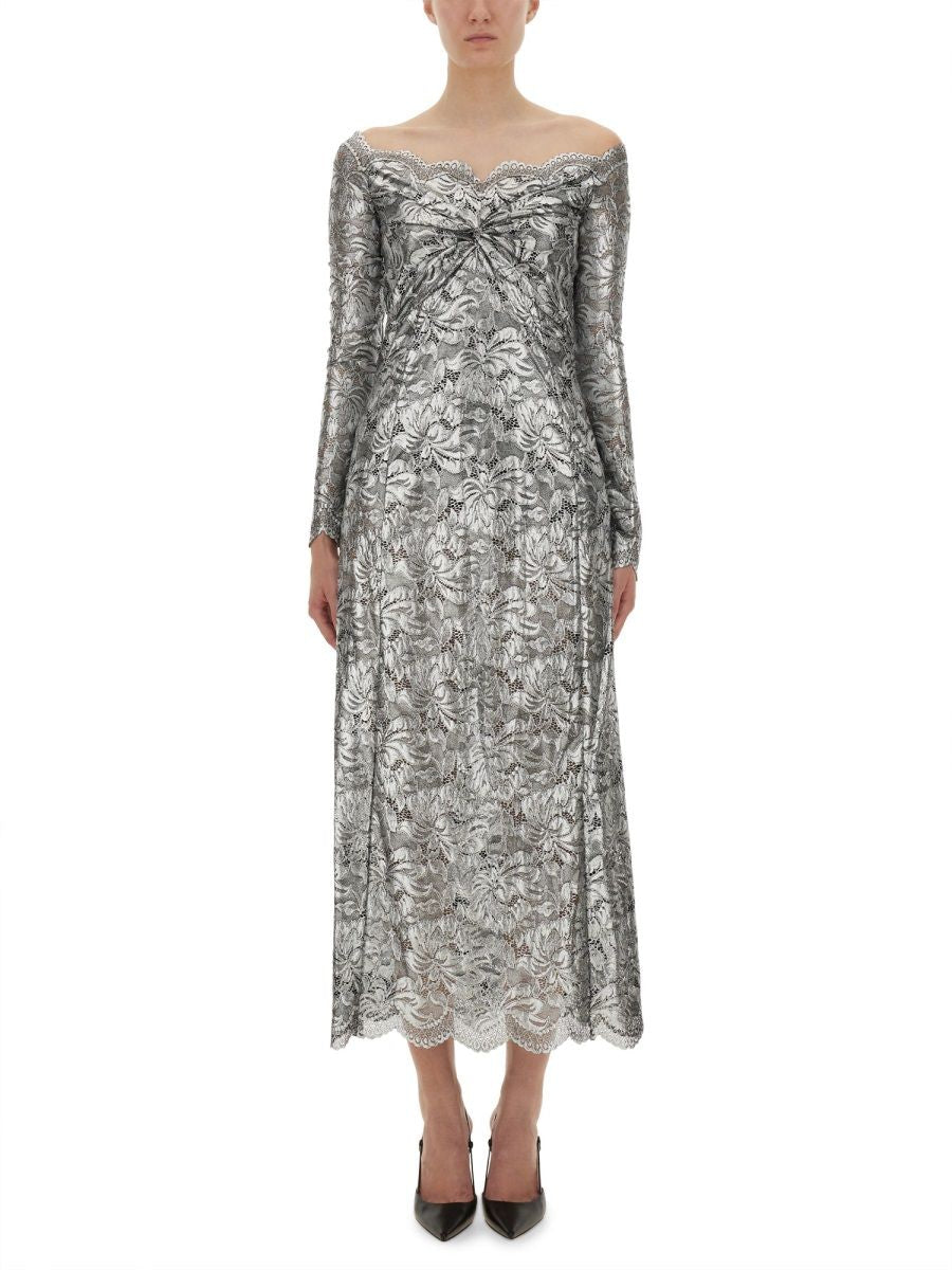 PACO RABANNE Long Sleeves Lace Dress