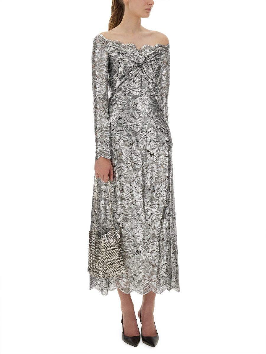 PACO RABANNE Long Sleeves Lace Dress
