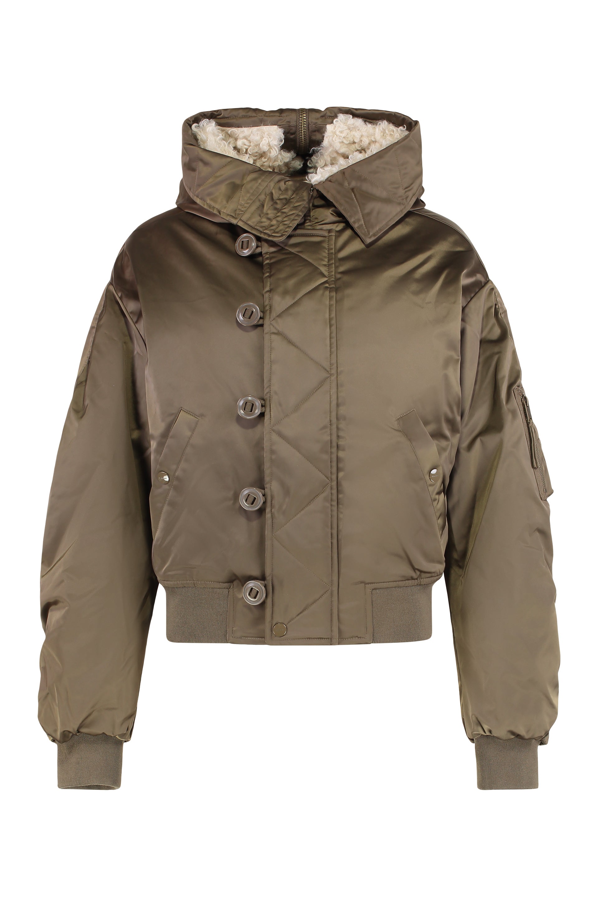 ISABEL MARANT ETOILE Mini Quilted Satin Hooded Jacket