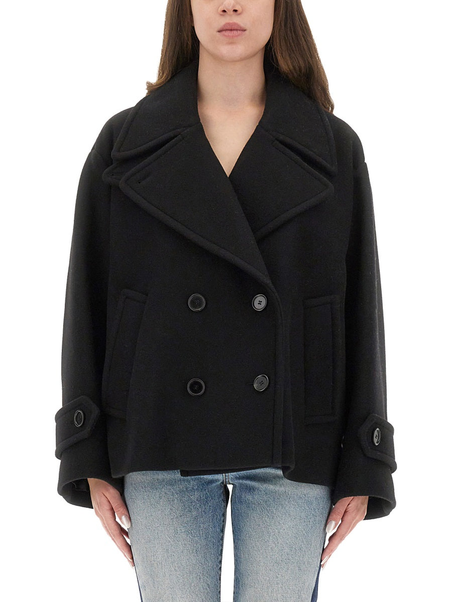 CHLOÉ Double-Breasted Jacket with Peaked Lapels - Size 38