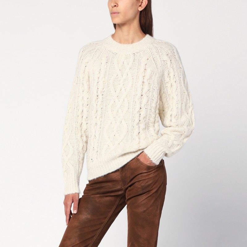 ISABEL MARANT ETOILE Cozy Mohair-Blend Crew Neck Sweater - Size Small