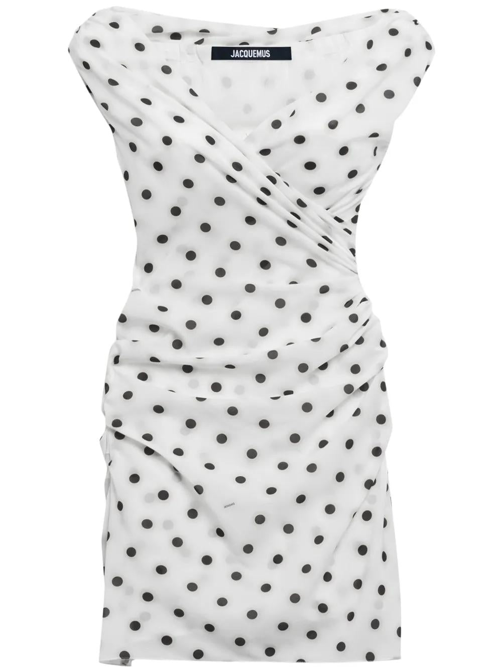 JACQUEMUS Mini Print Dots Dress