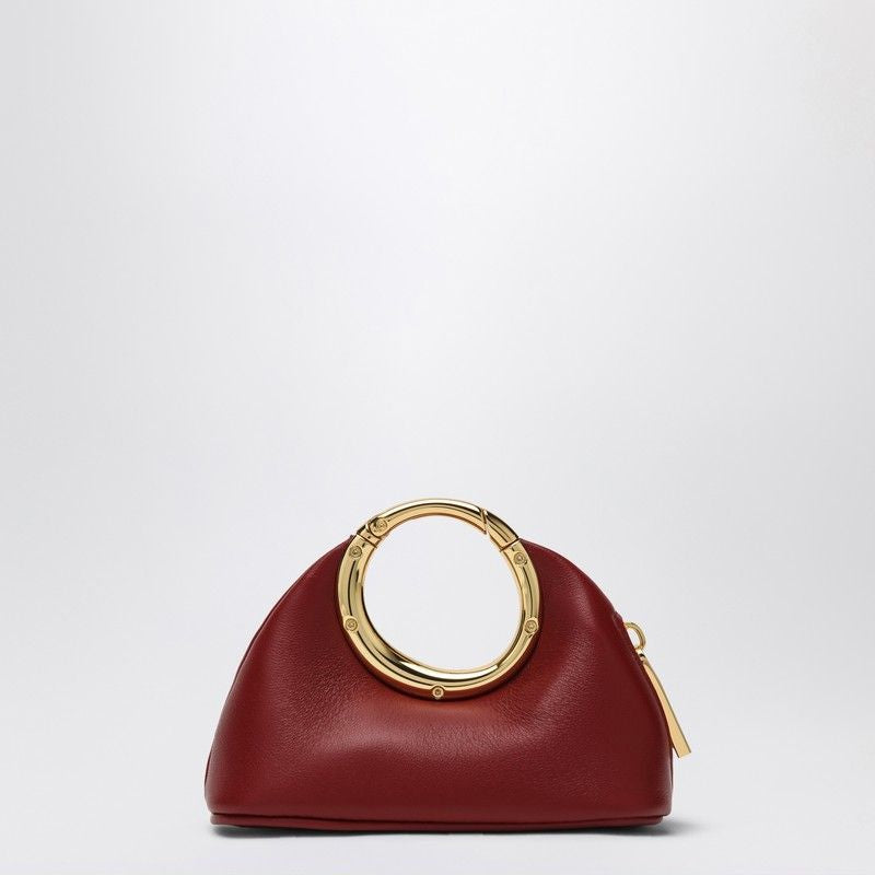 JACQUEMUS Mini Pouch Handbag with Golden Metal Ring