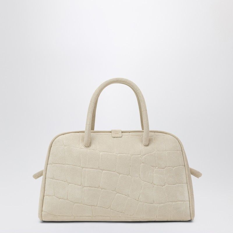 JACQUEMUS Crocodile Effect Leather Travel Handbag