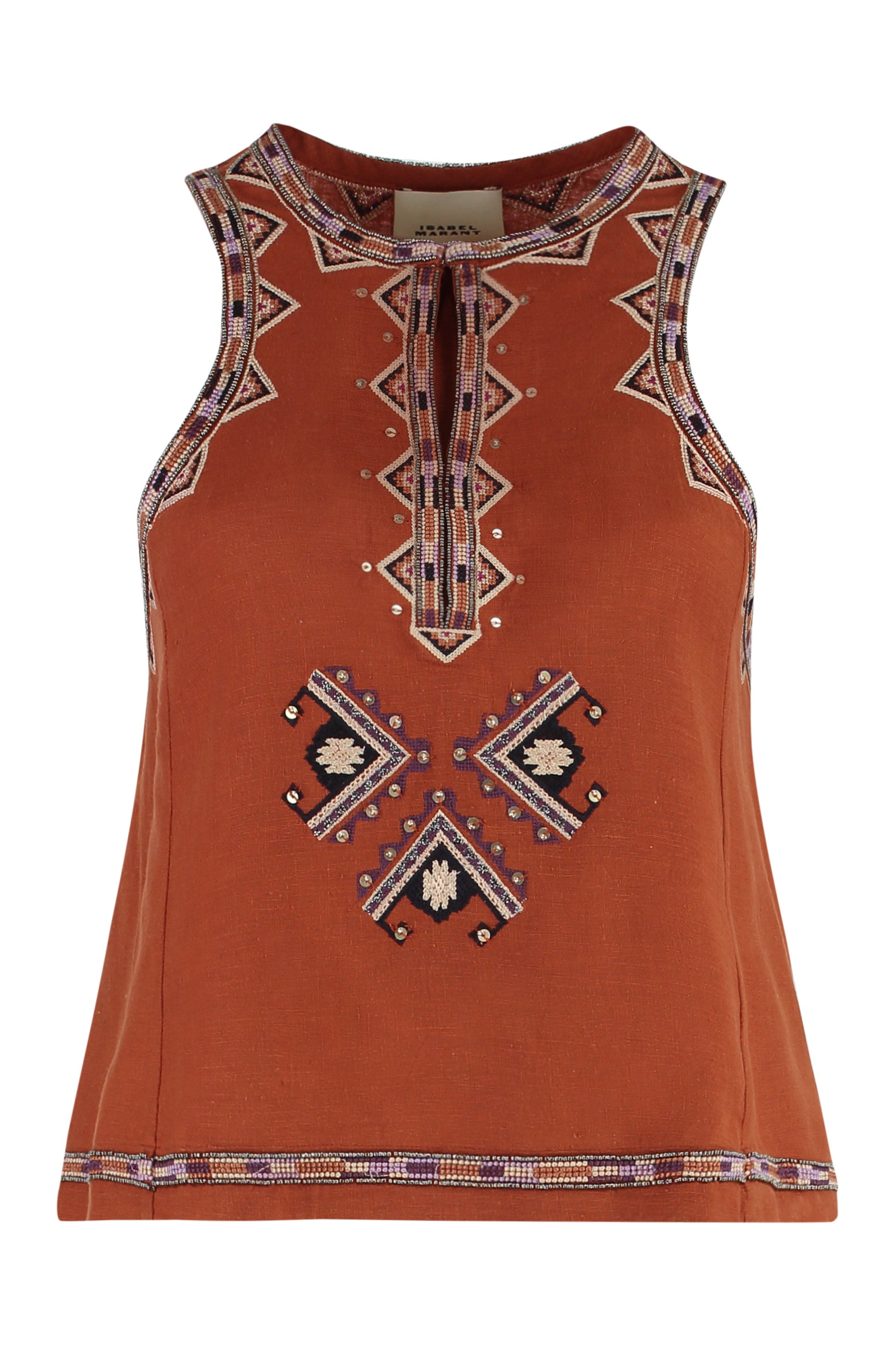 ISABEL MARANT Front Cut-Out Detail Silk Top for Women