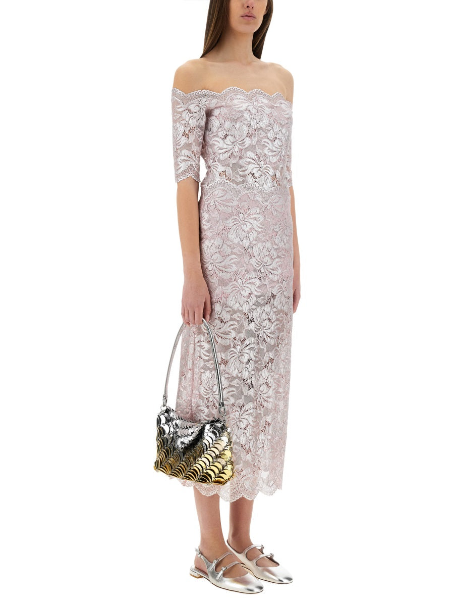 PACO RABANNE Off-the-Shoulder Lace Top - Women's SS25