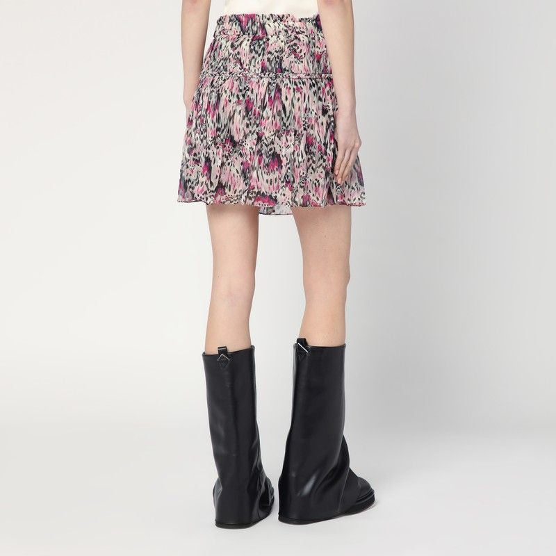 ISABEL MARANT Silk Mini Skirt with Butterfly Print