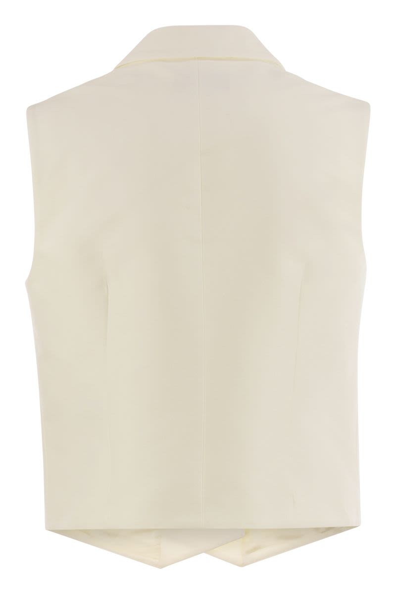 MVP WARDROBE Double-Breasted Cotton and Silk Waistcoat for Women