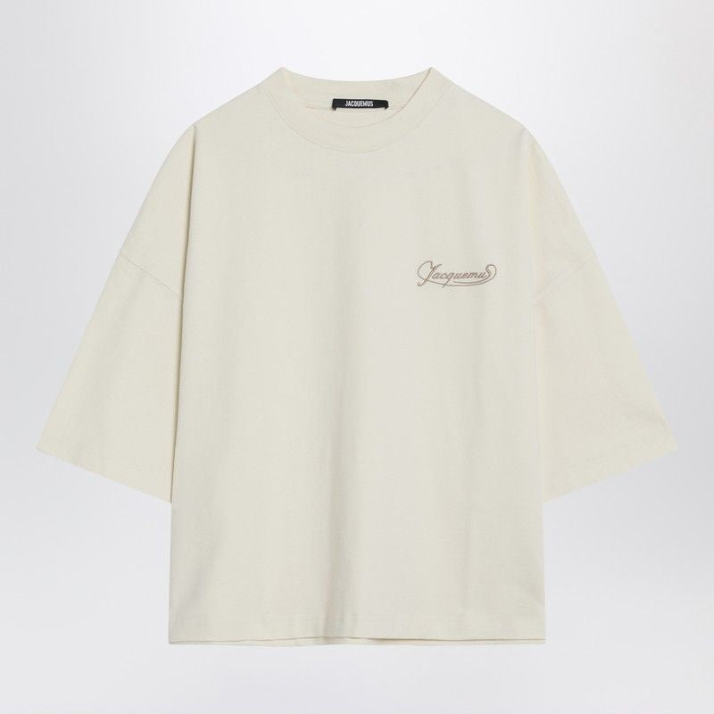 JACQUEMUS Boxy Crop T-Shirt with Logo