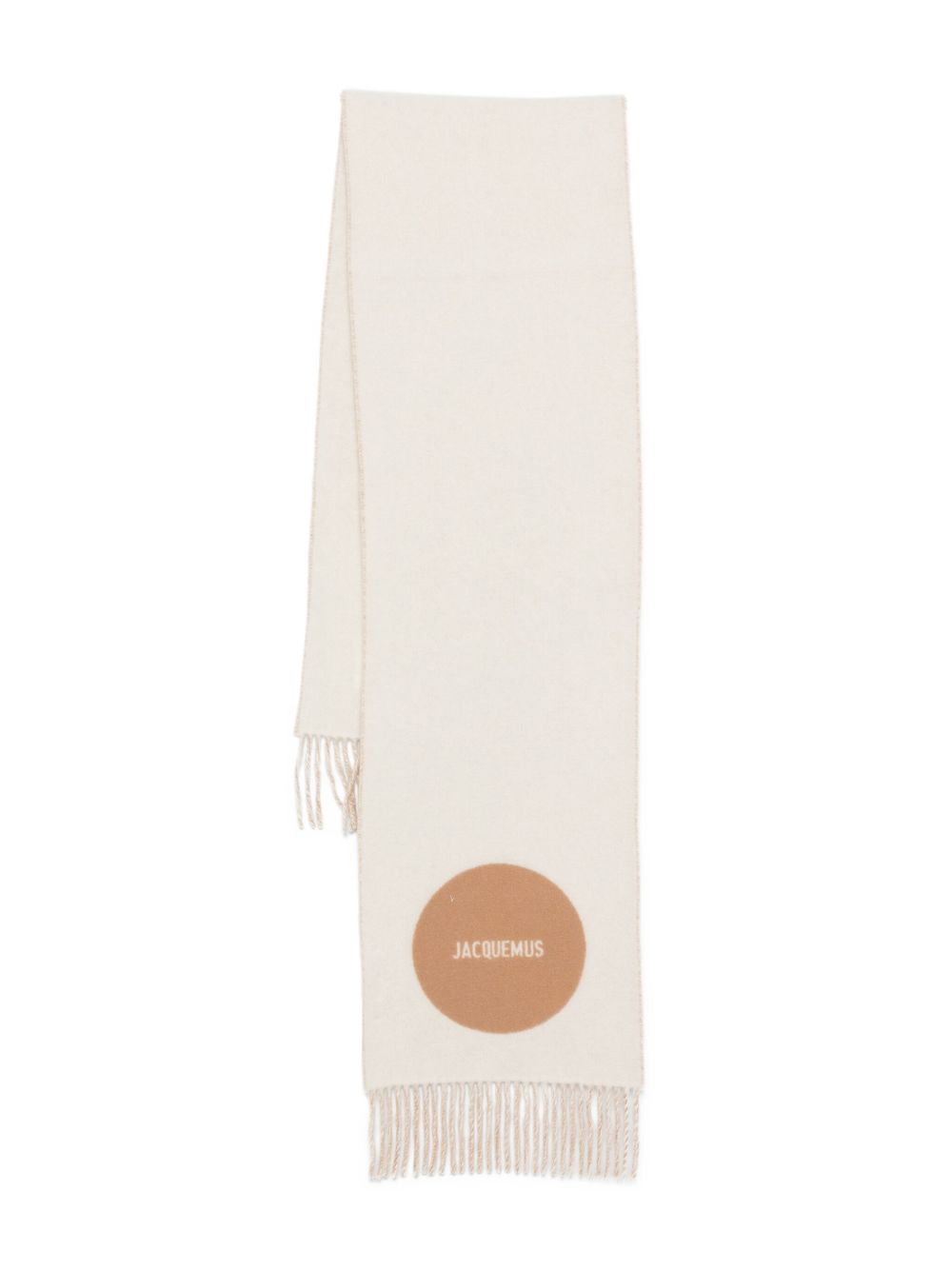 JACQUEMUS Jacquard Logo Fringed Scarf