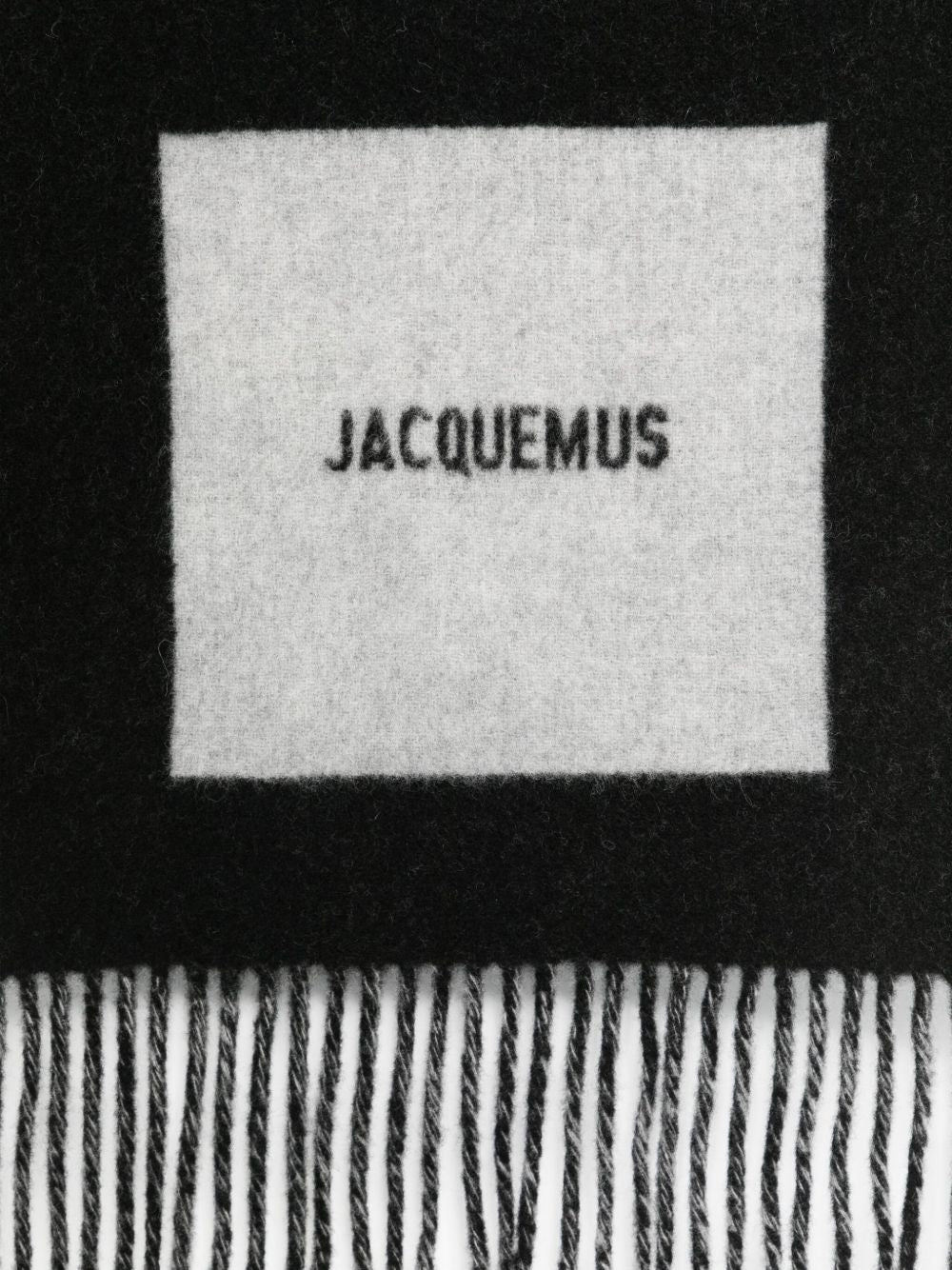 JACQUEMUS Jacquard Fringe Scarf