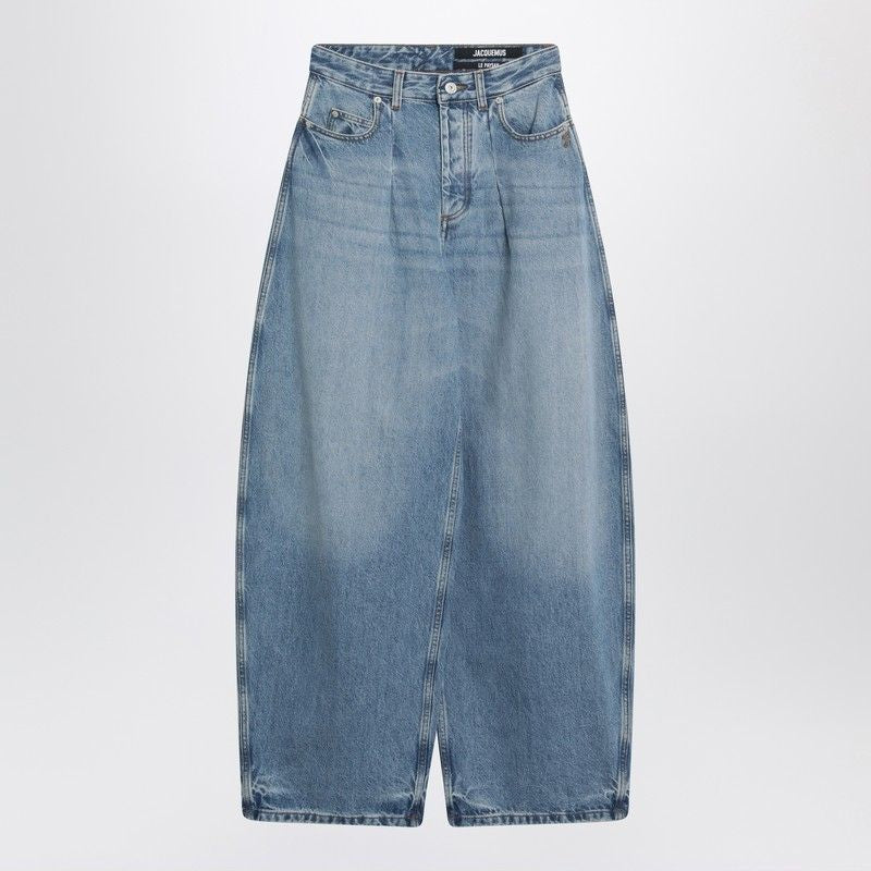 JACQUEMUS High-Waisted Curved Cut Jeans
