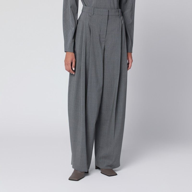 JACQUEMUS Pleated Wool Trousers - High Waist