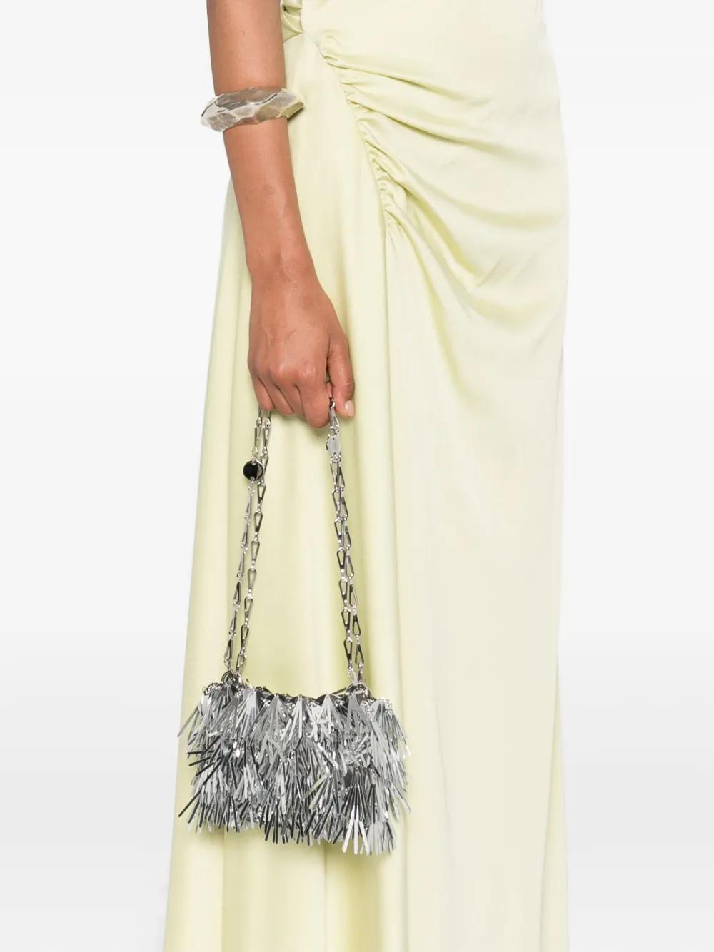 PACO RABANNE Mini Shoulder Handbag with Sequin Embellishments and Chain Strap