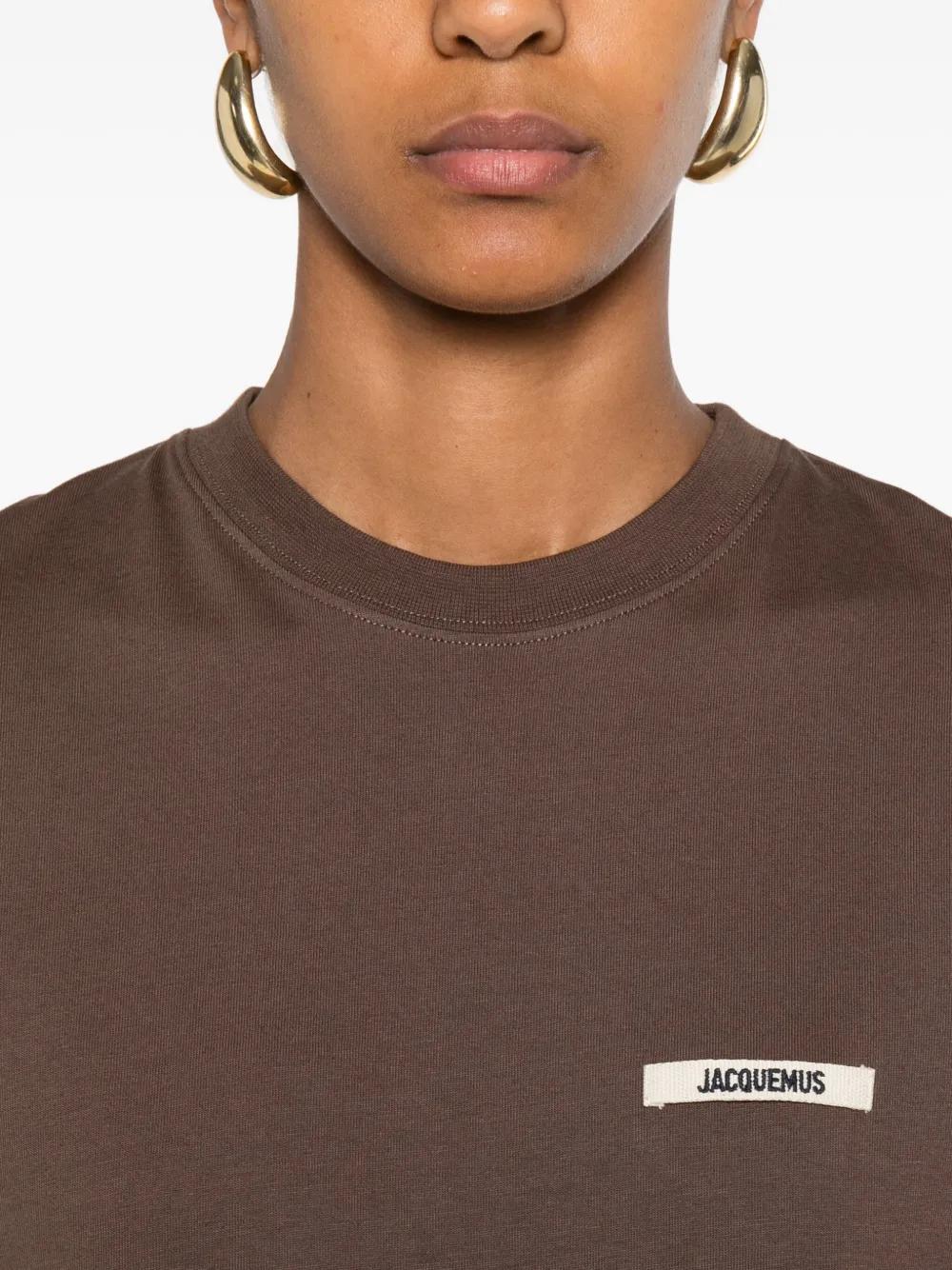 JACQUEMUS Classic Crew Neck Tee with Logo Patch