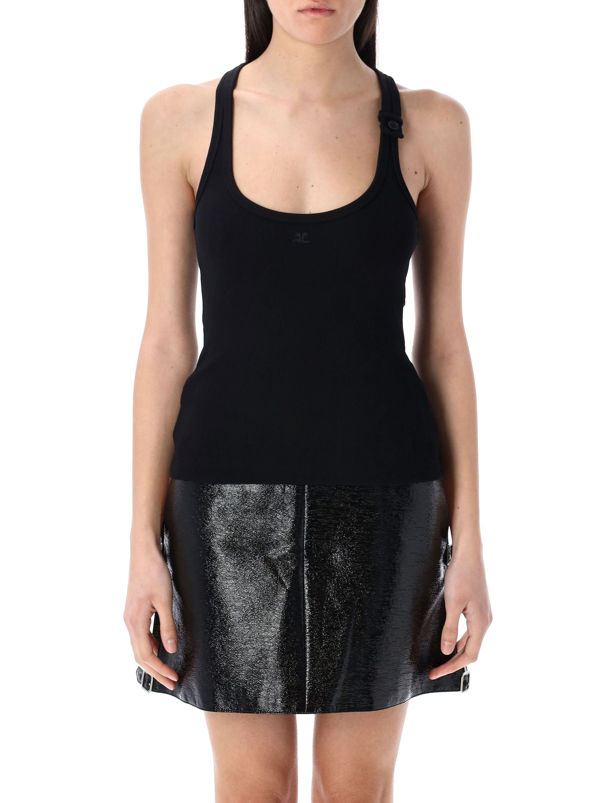 COURREGÈS 90s Ribbed Mini Tank Top