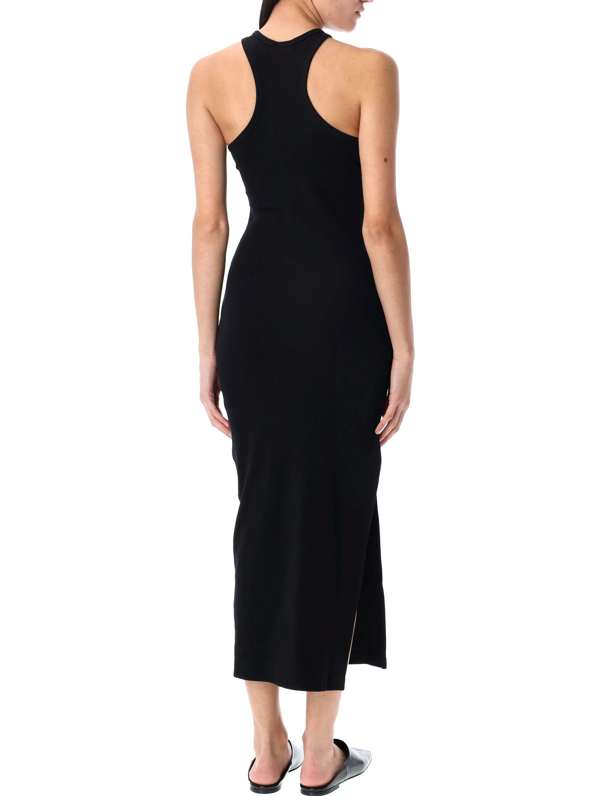 COURREGÈS Ribbed Midi Dress with Side Slit