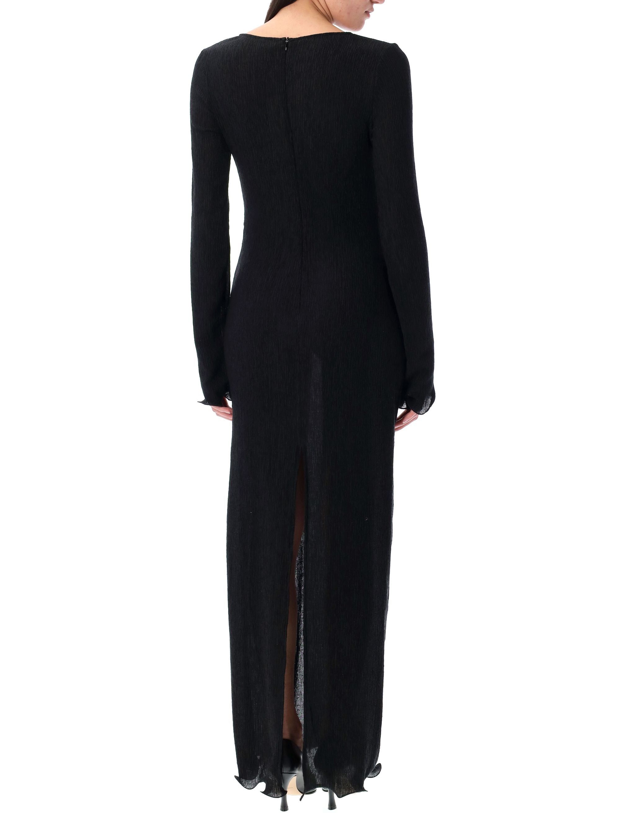 MAGDA BUTRYM Elegant Maxi Dress with Floral Ruffles - Size 36