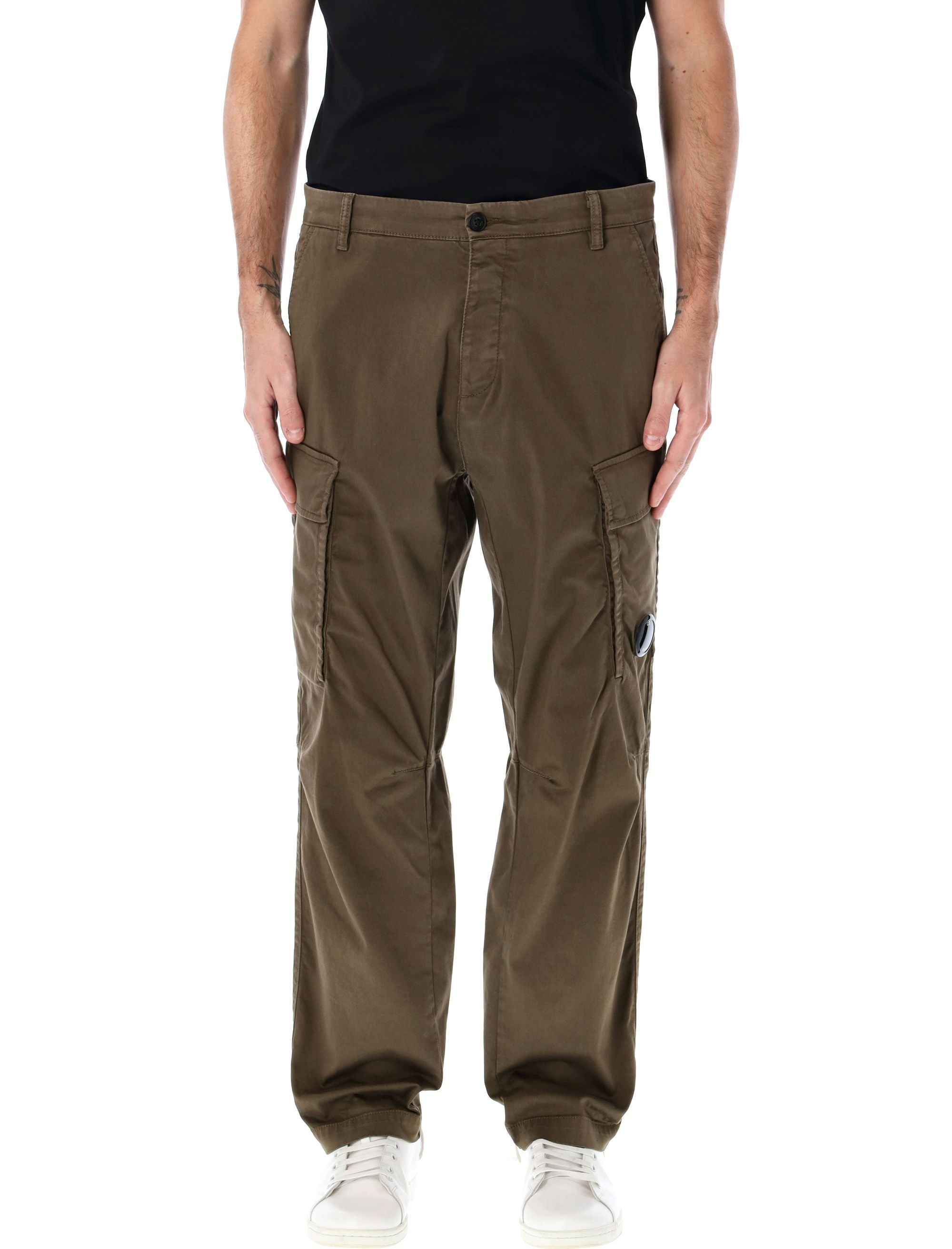C.P.COMPANY Men's Stretch Sateen Loose Cargo Pants - Size 50