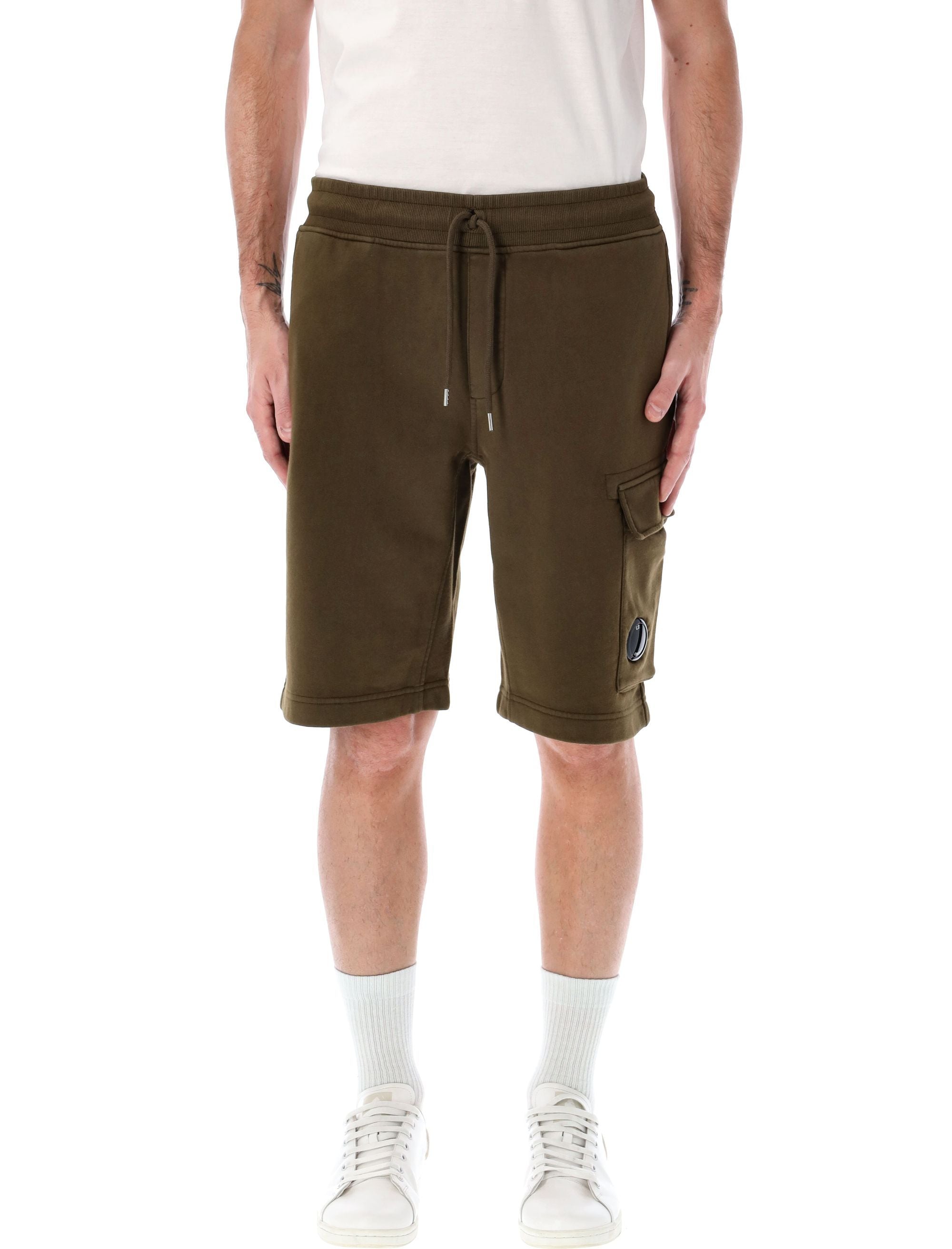 C.P.COMPANY Fleece Lens Mini Shorts - Regular Fit