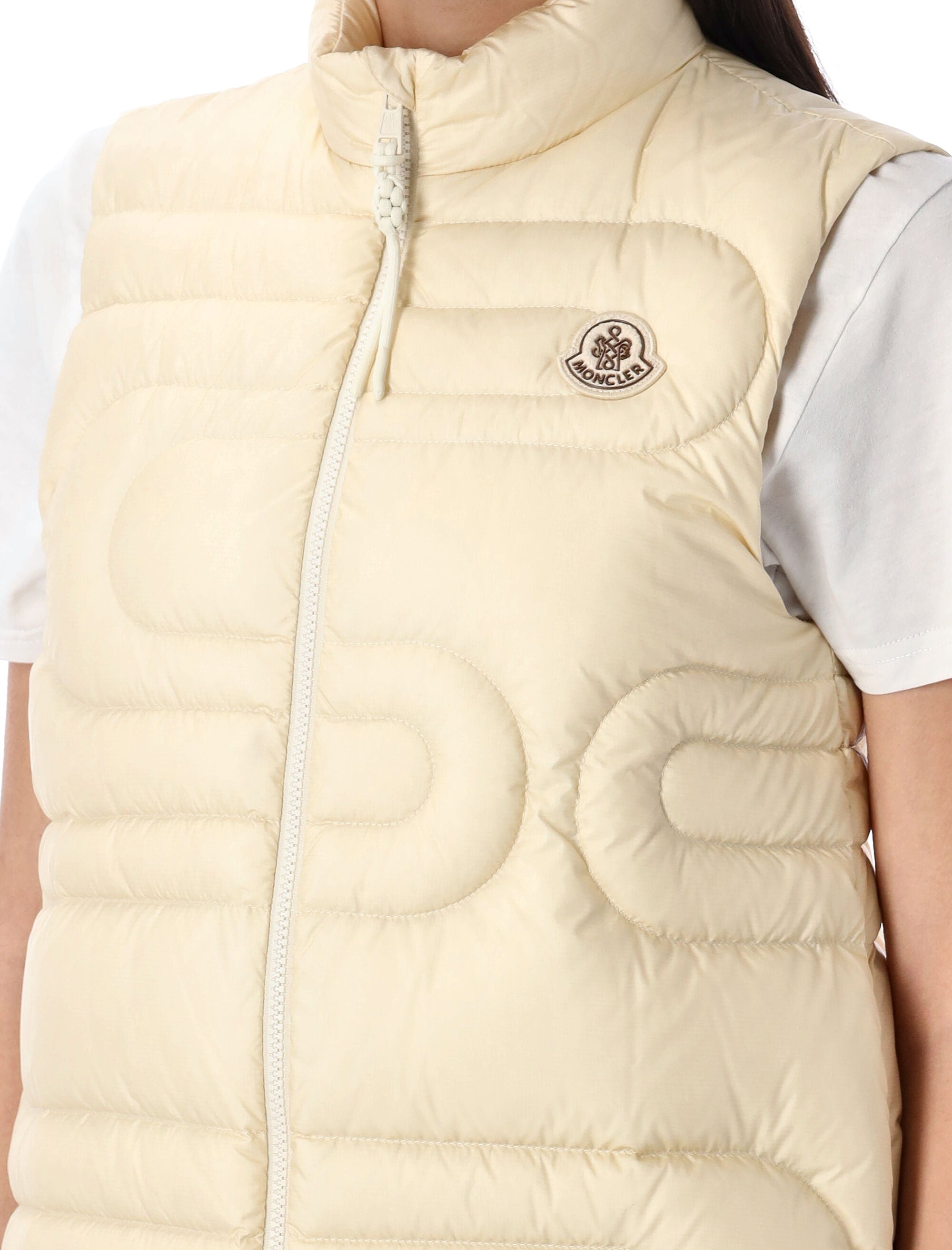 MONCLER Snake-Quilted Down Gilet for Women - Regular Fit