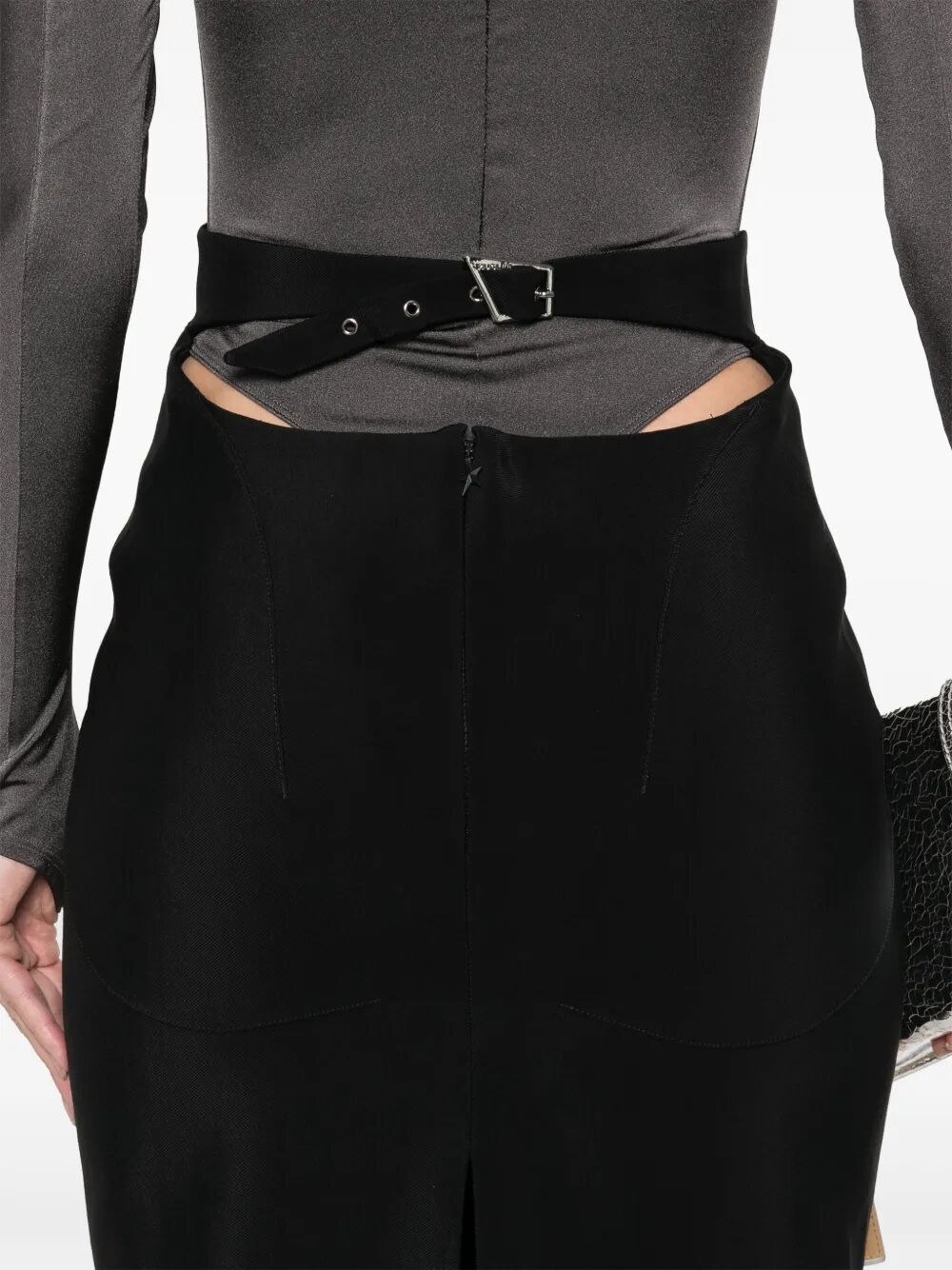 MUGLER Pencil Midi Skirt