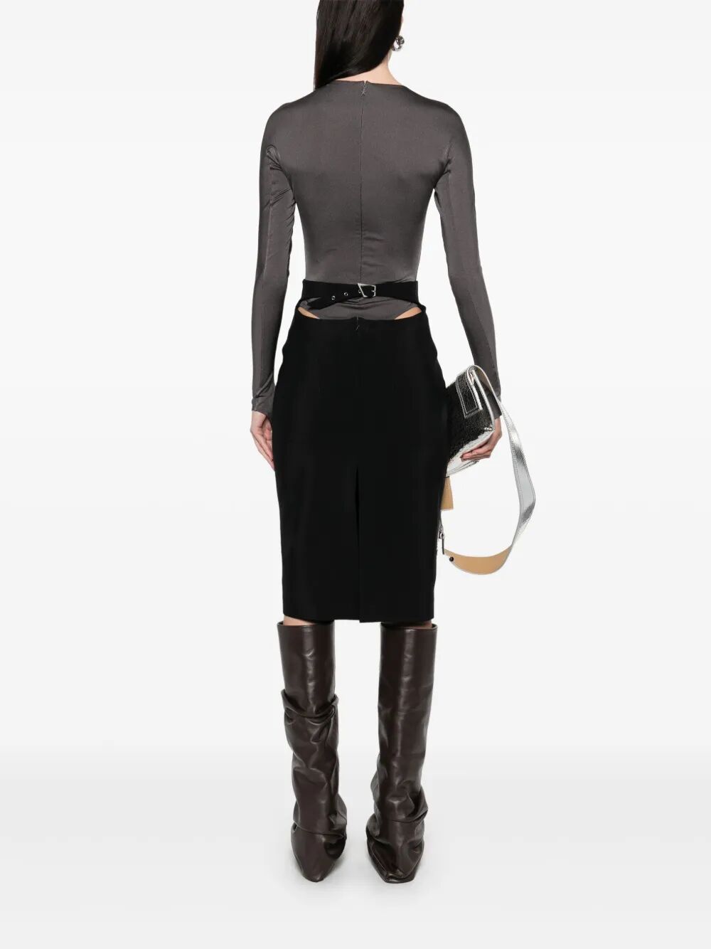MUGLER Pencil Midi Skirt