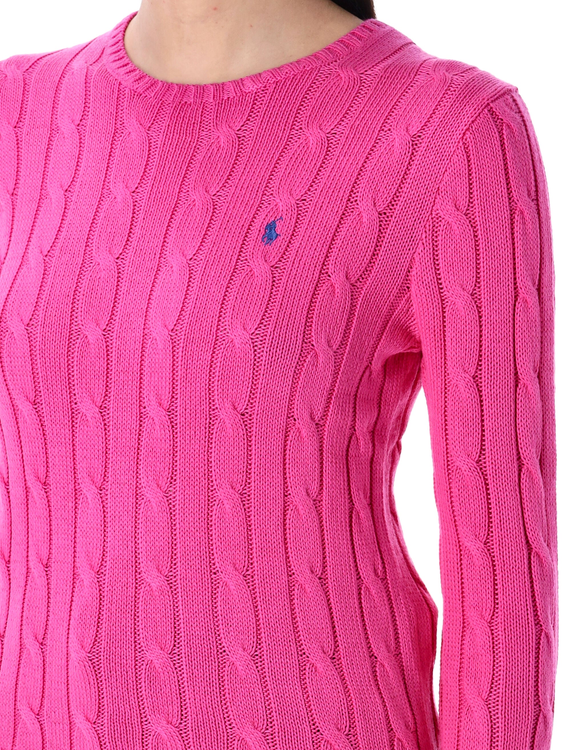 POLO RALPH LAUREN Cable-Knit Cotton Crewneck Sweater - Size S