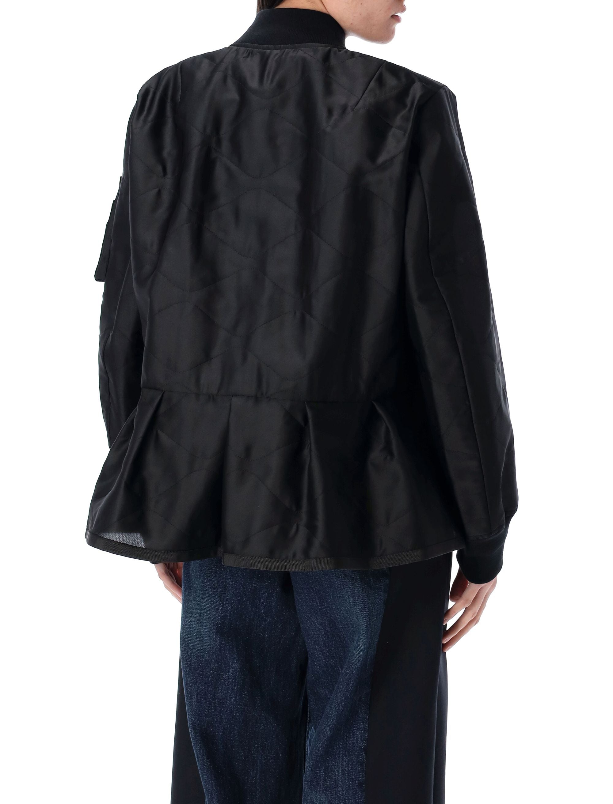 SACAI Quilted Satin Blouson - Size 2