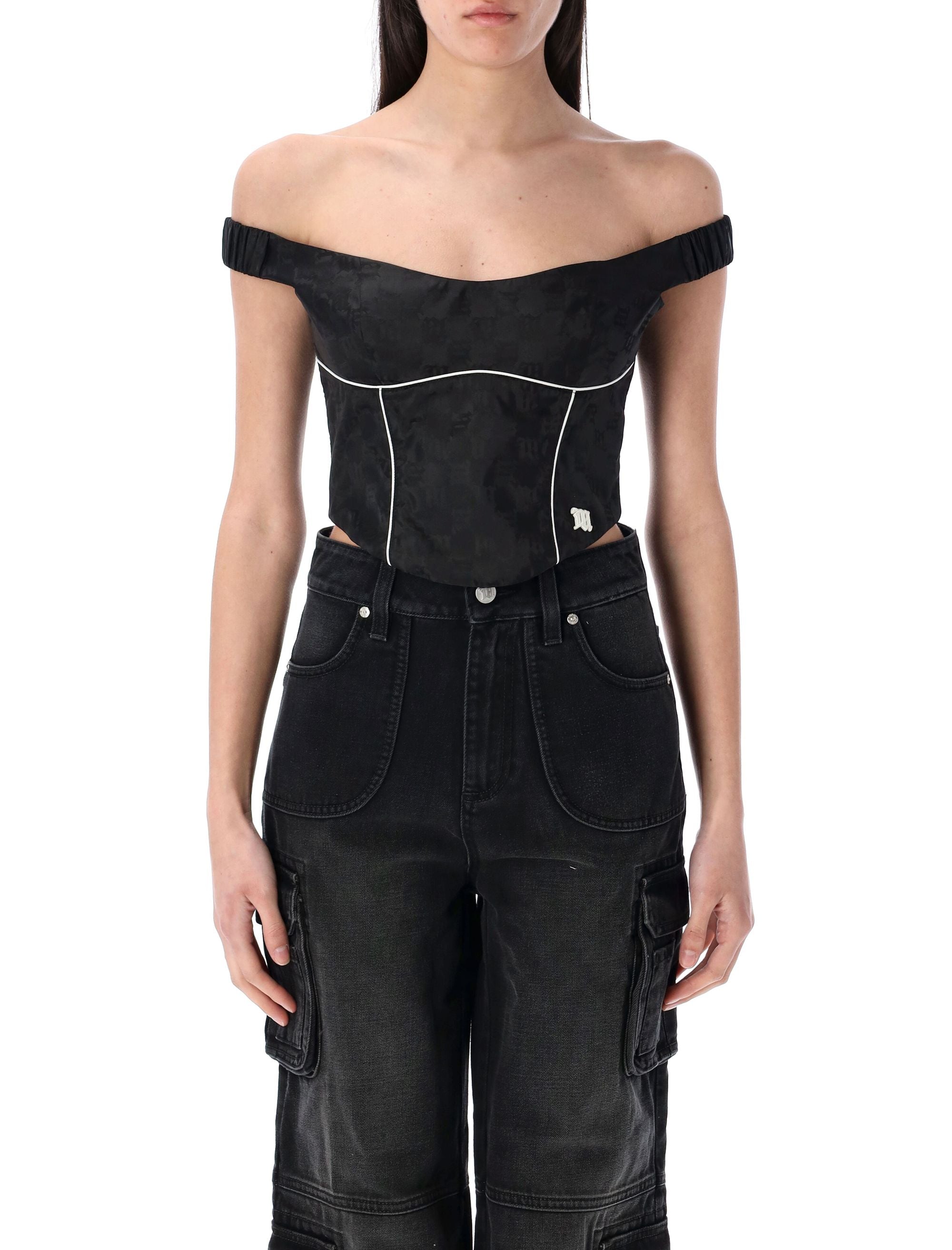 MISBHV Monogram Corset Top - Cropped Fit