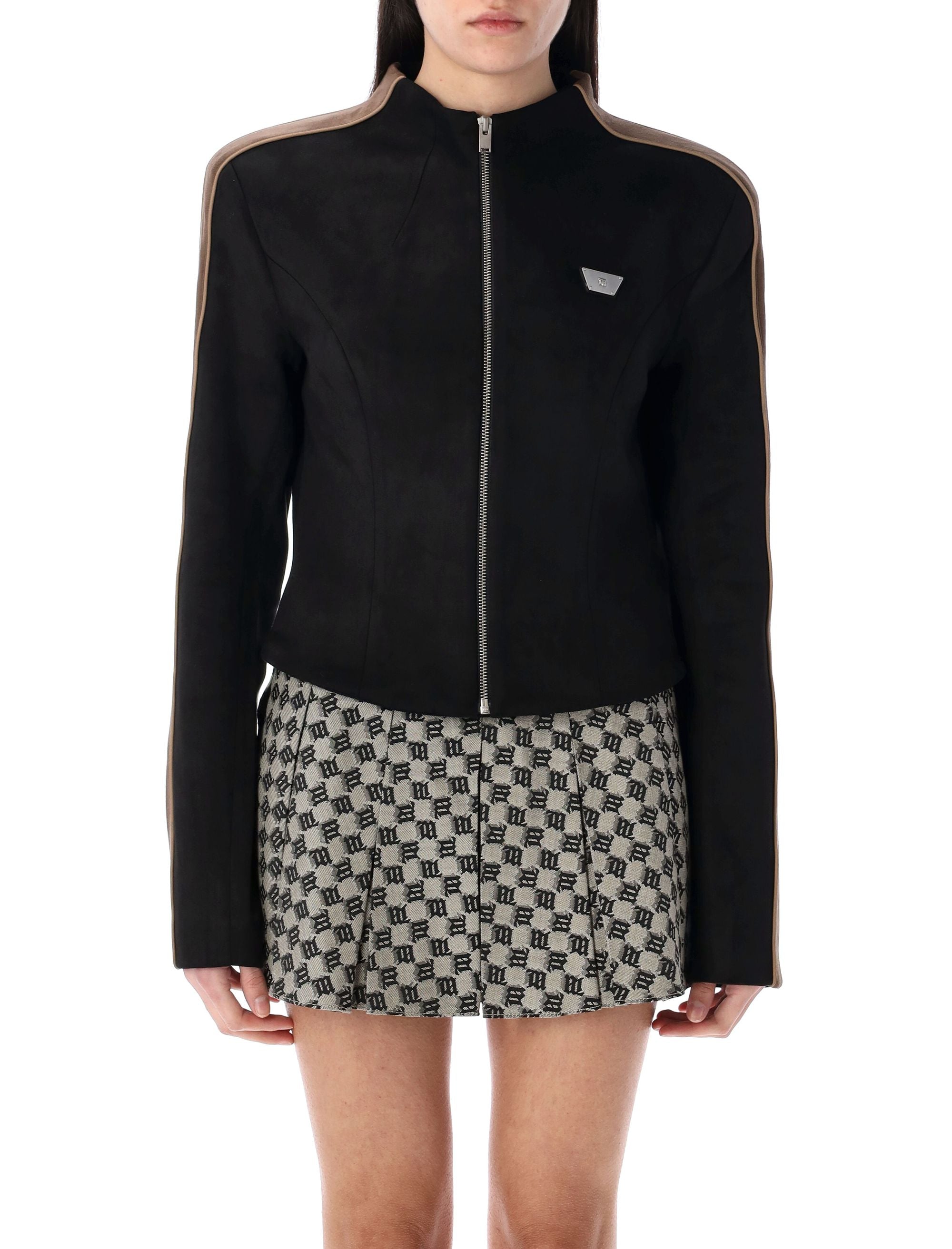 MISBHV Faux Suede Moto Jacket - Slim Fit