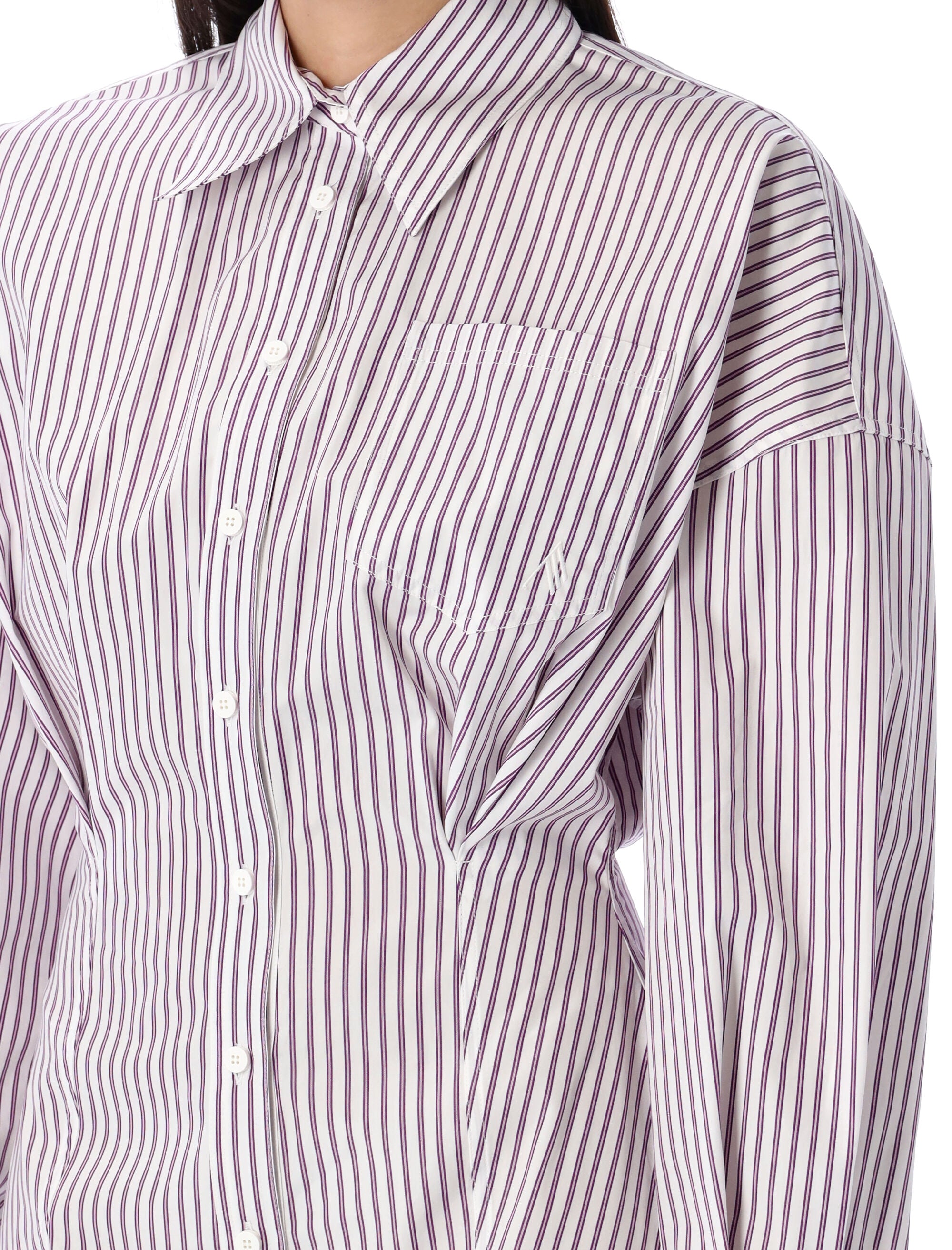 THE ATTICO Striped Mini Shirt Dress - Size 40