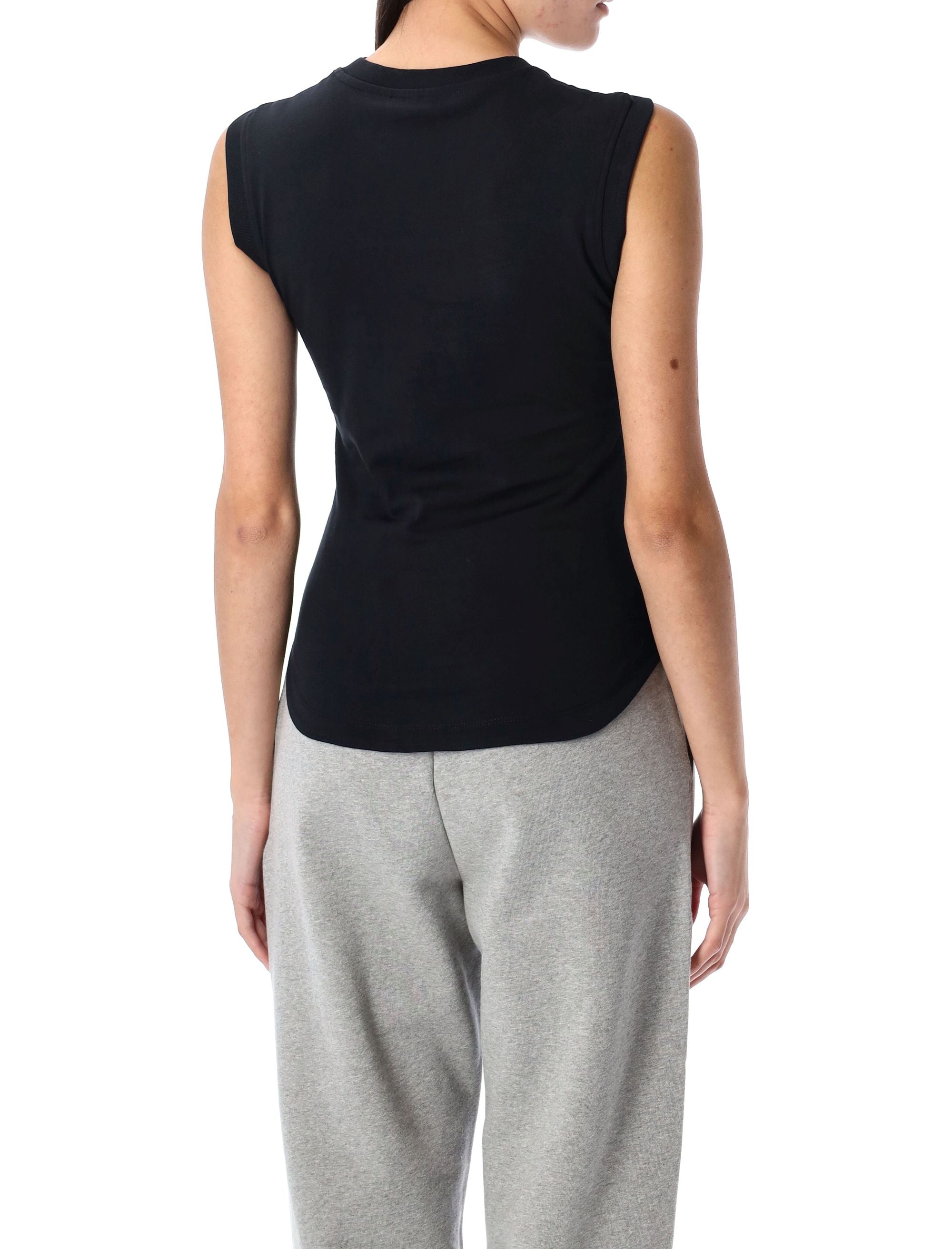 THE ATTICO Women's Mini Ribbed Crew Neck Tank Top - Regular Fit