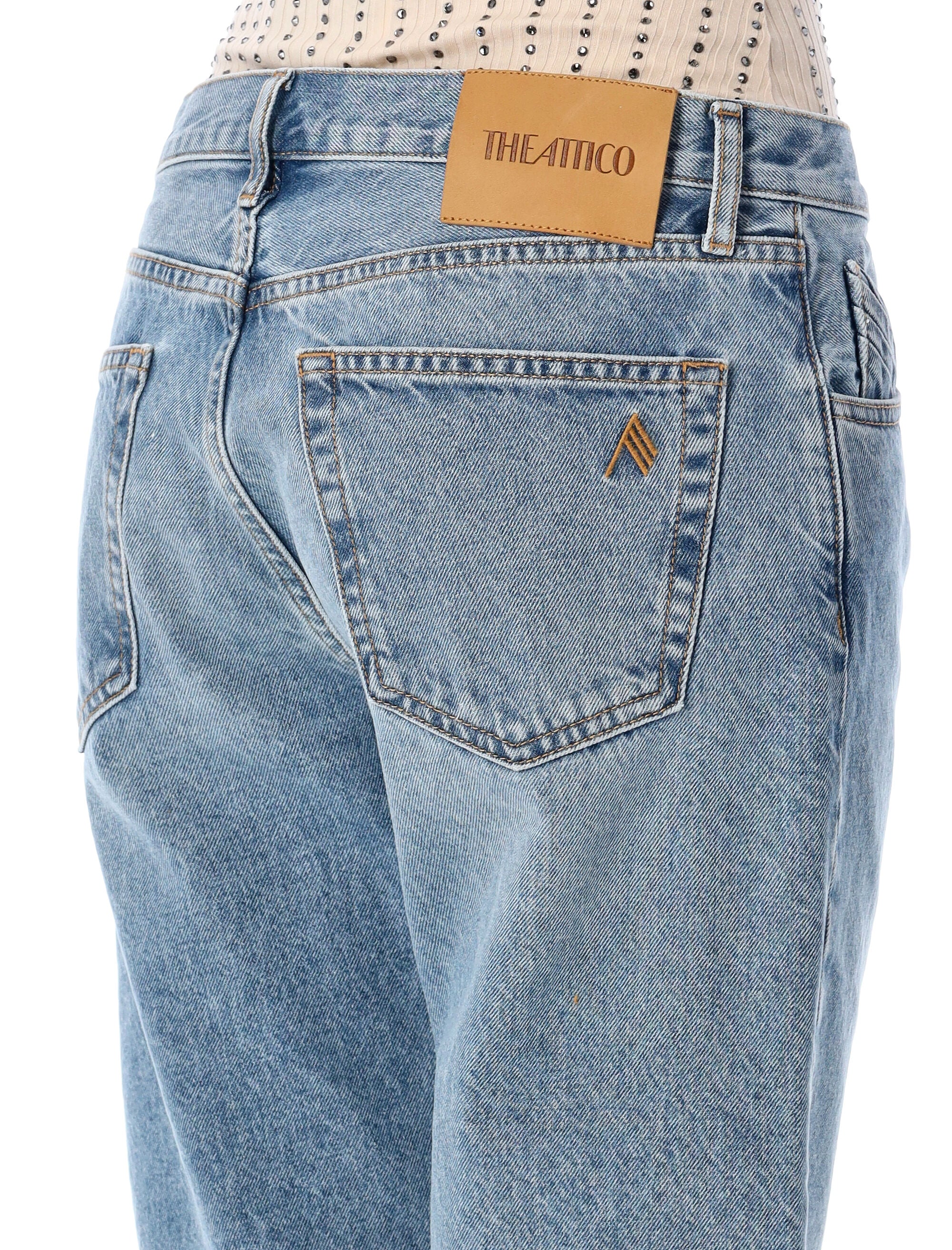 THE ATTICO Boyfriend Mini Denim Shorts - Size 26
