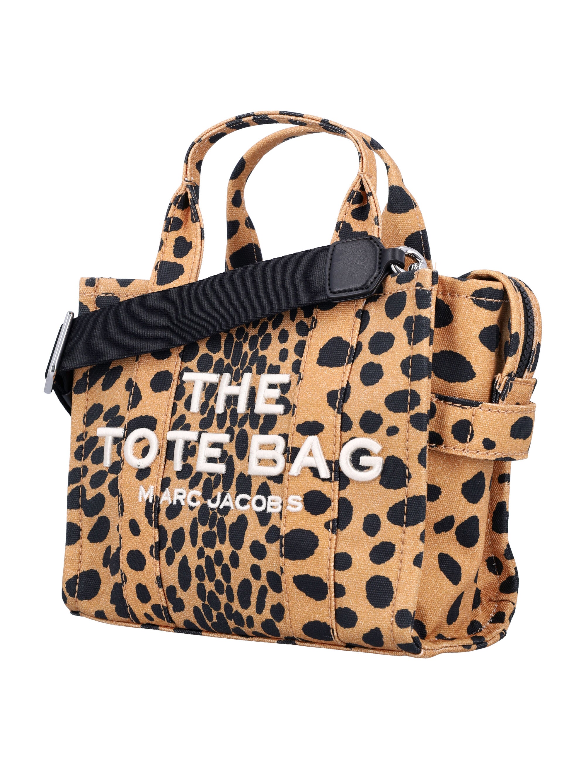 MARC JACOBS Mini Cheetah Canvas Tote Handbag