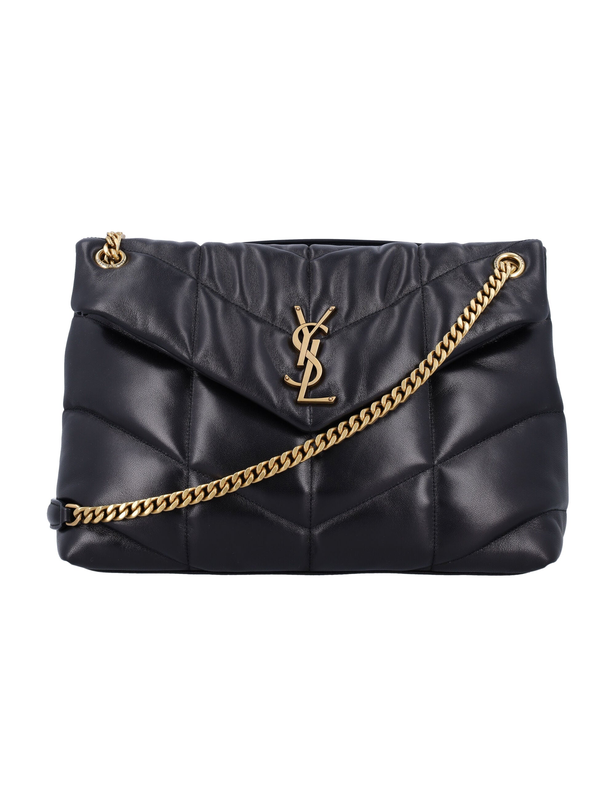 SAINT LAURENT Medium Puffer Loulou Shoulder Handbag