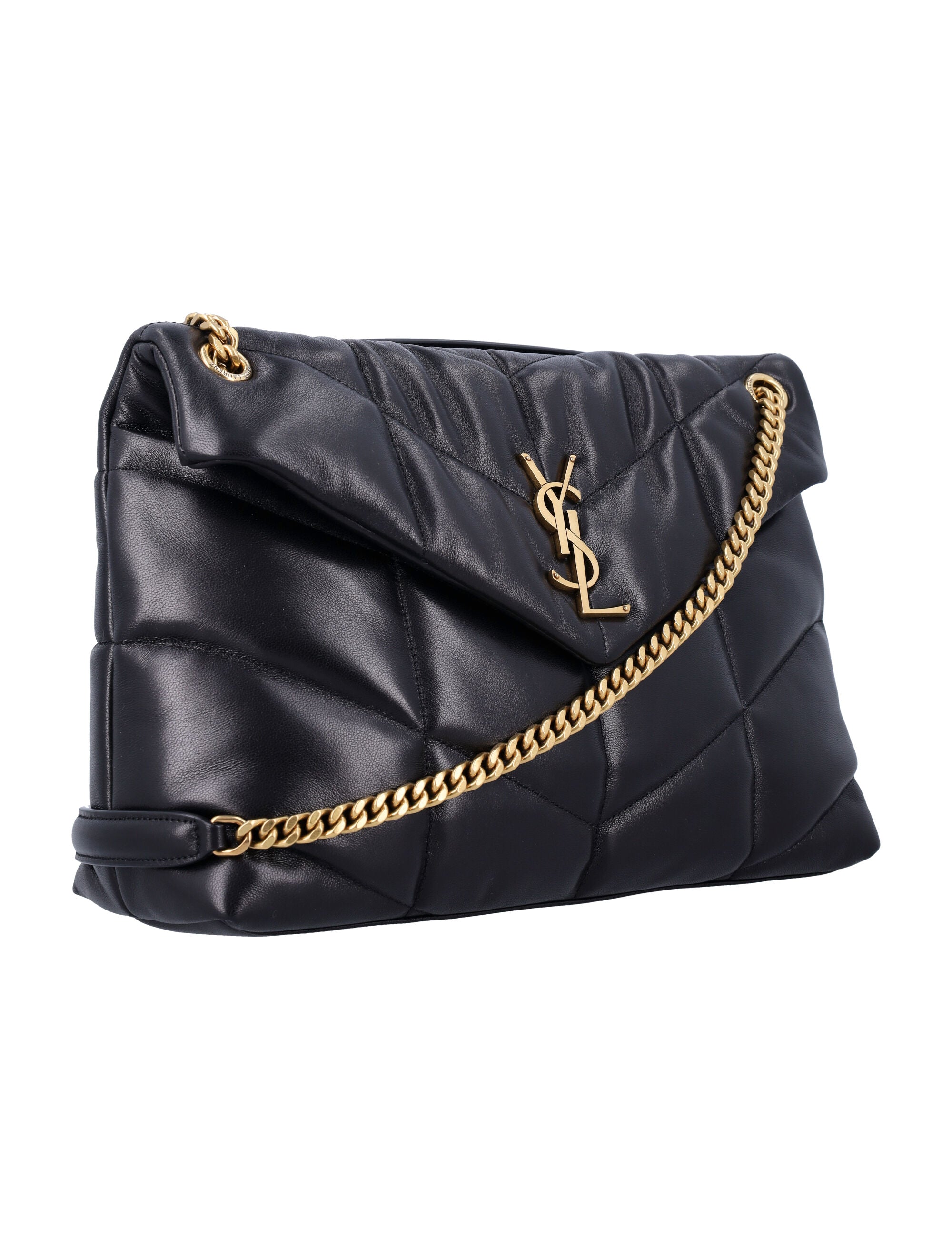 SAINT LAURENT Medium Puffer Loulou Shoulder Handbag