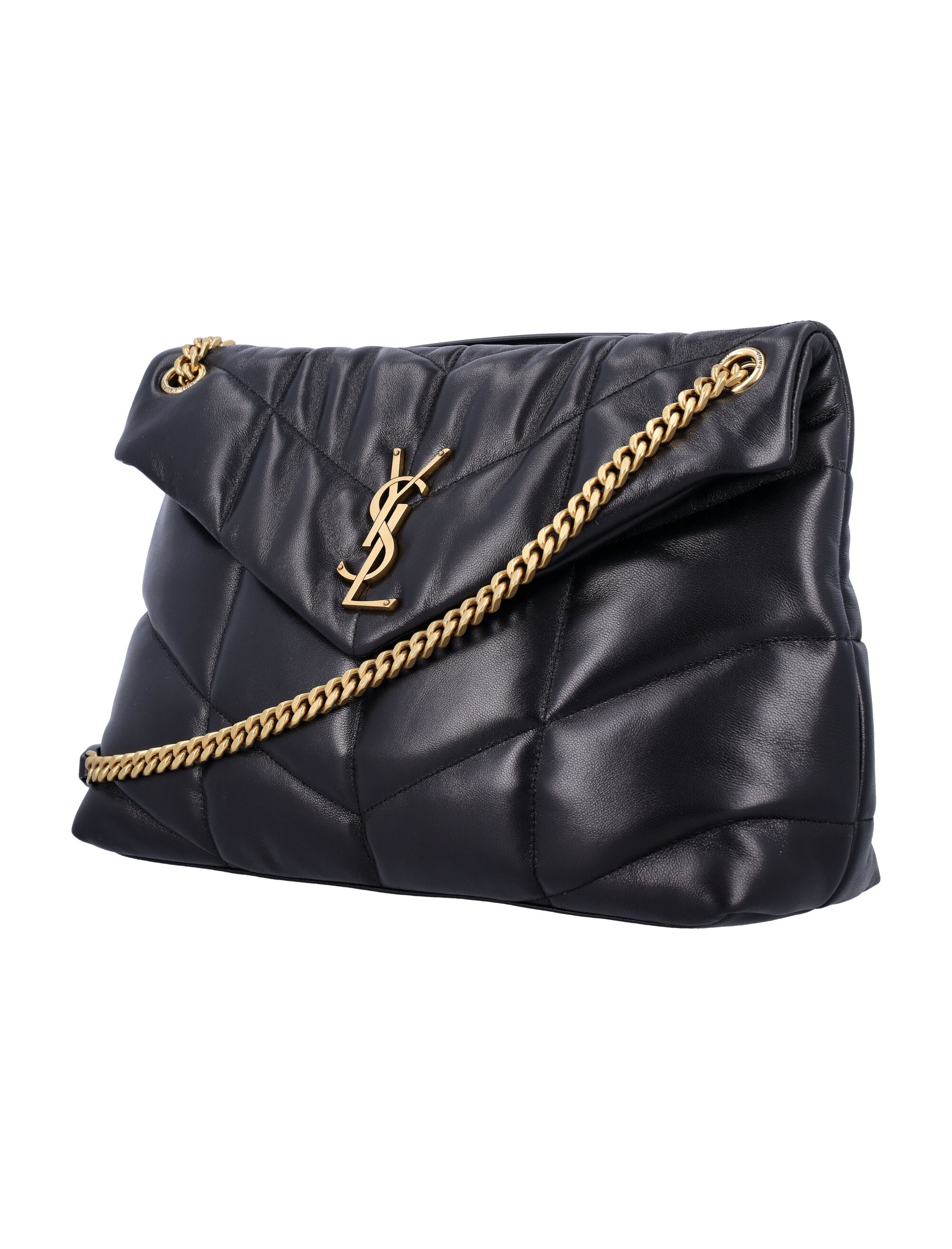 SAINT LAURENT Medium Puffer Loulou Shoulder Handbag