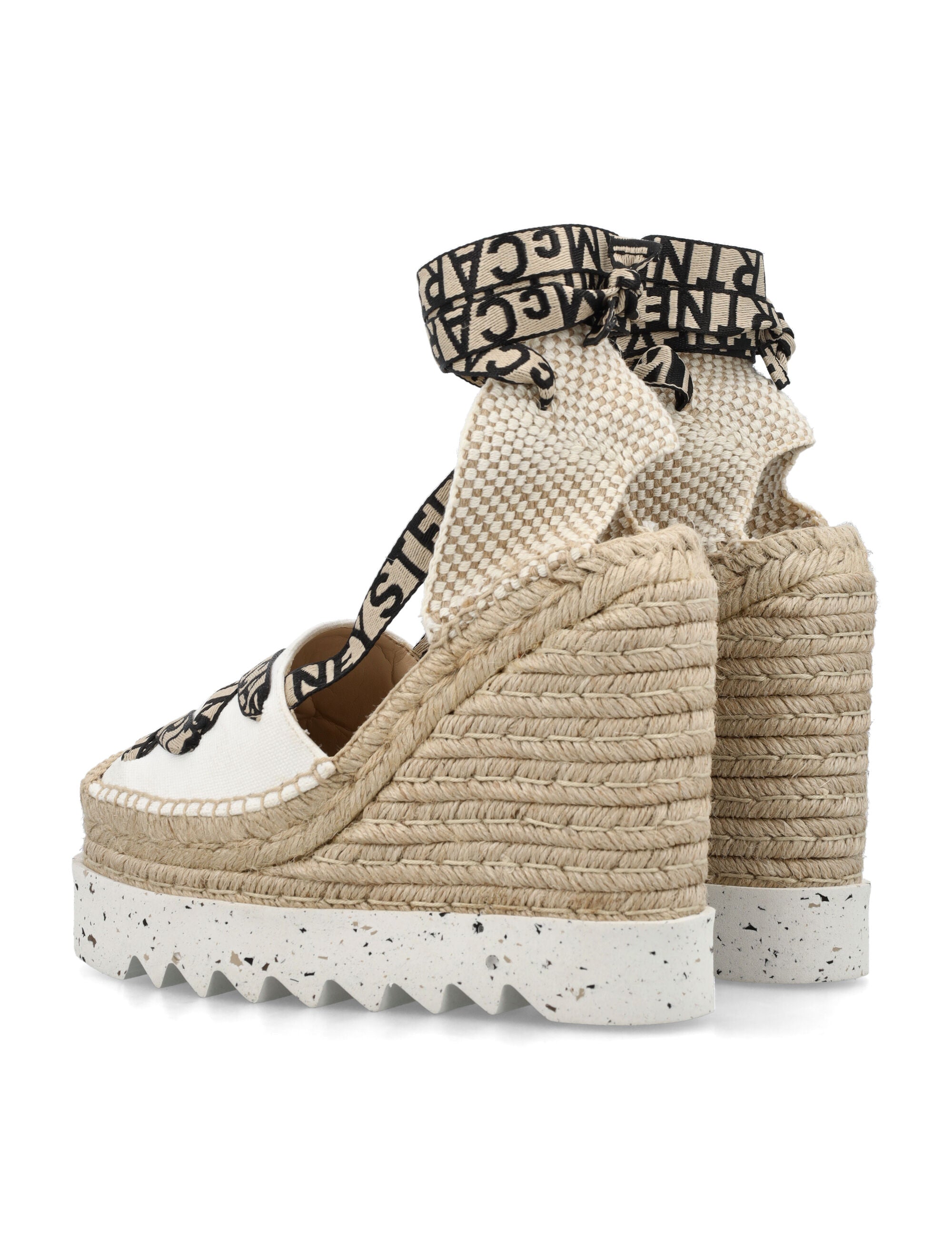 STELLA MCCARTNEY Gaia Platform Espadrille Wedges - 13 cm Heel