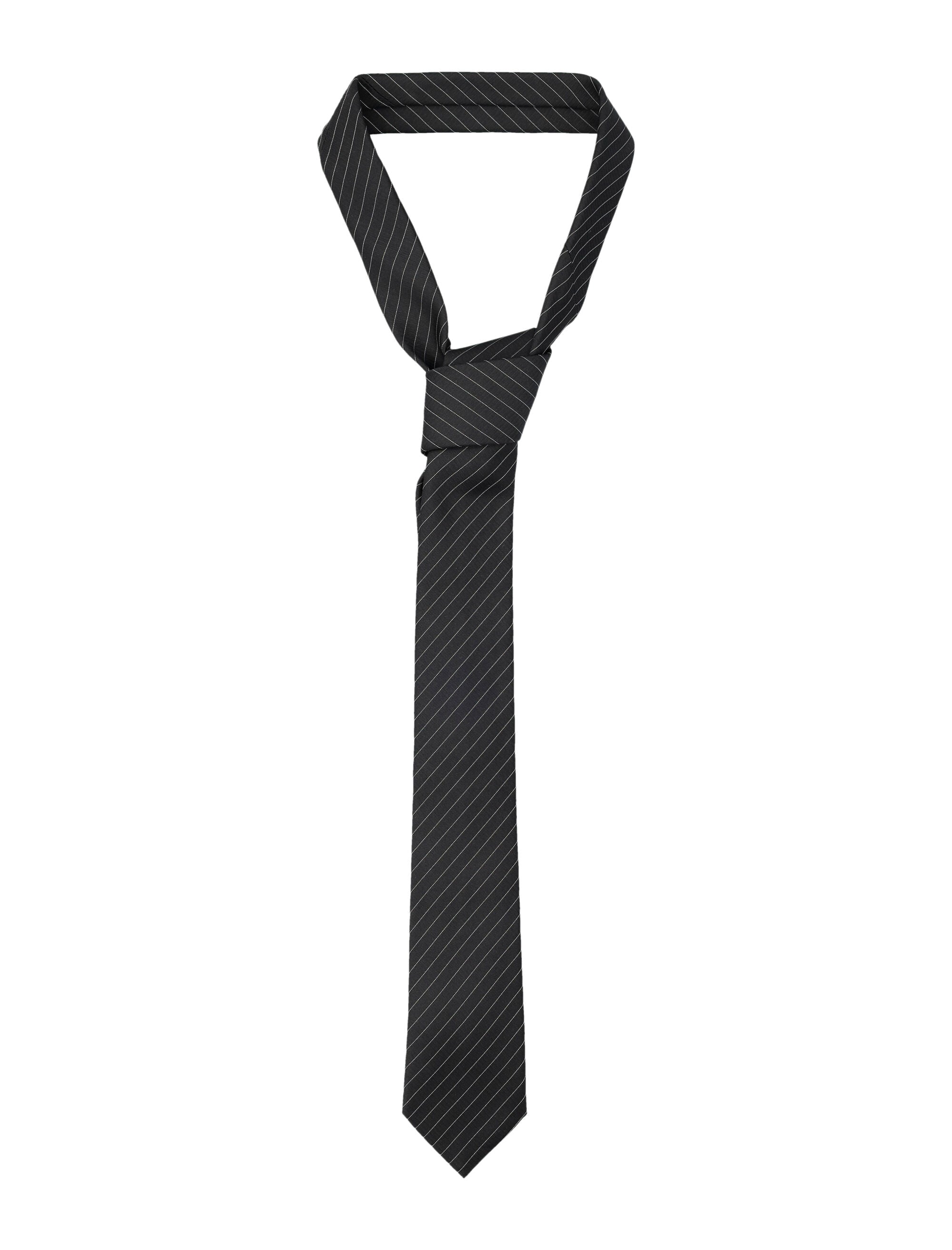 SAINT LAURENT Striped Silk Jacquard Tie - 6 cm Width, 141 cm Length