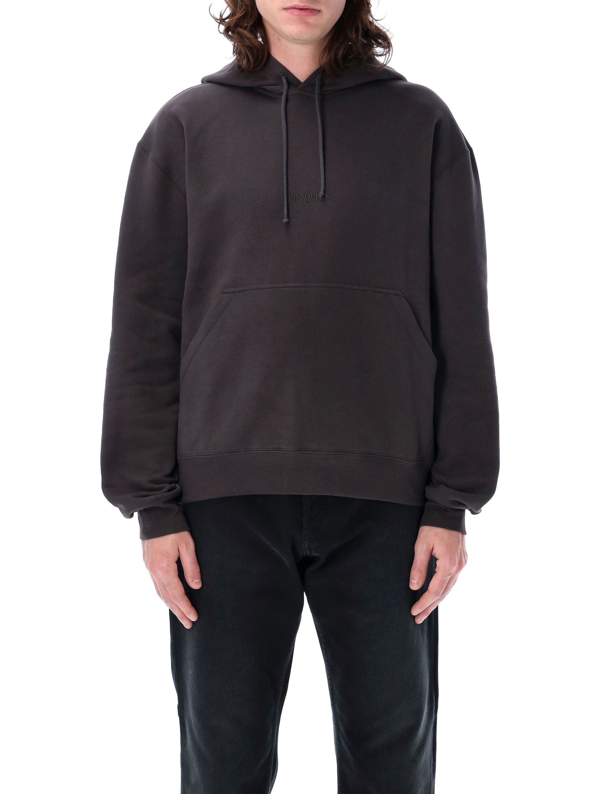 SAINT LAURENT Logo Hoodie for Men - SS25 Collection