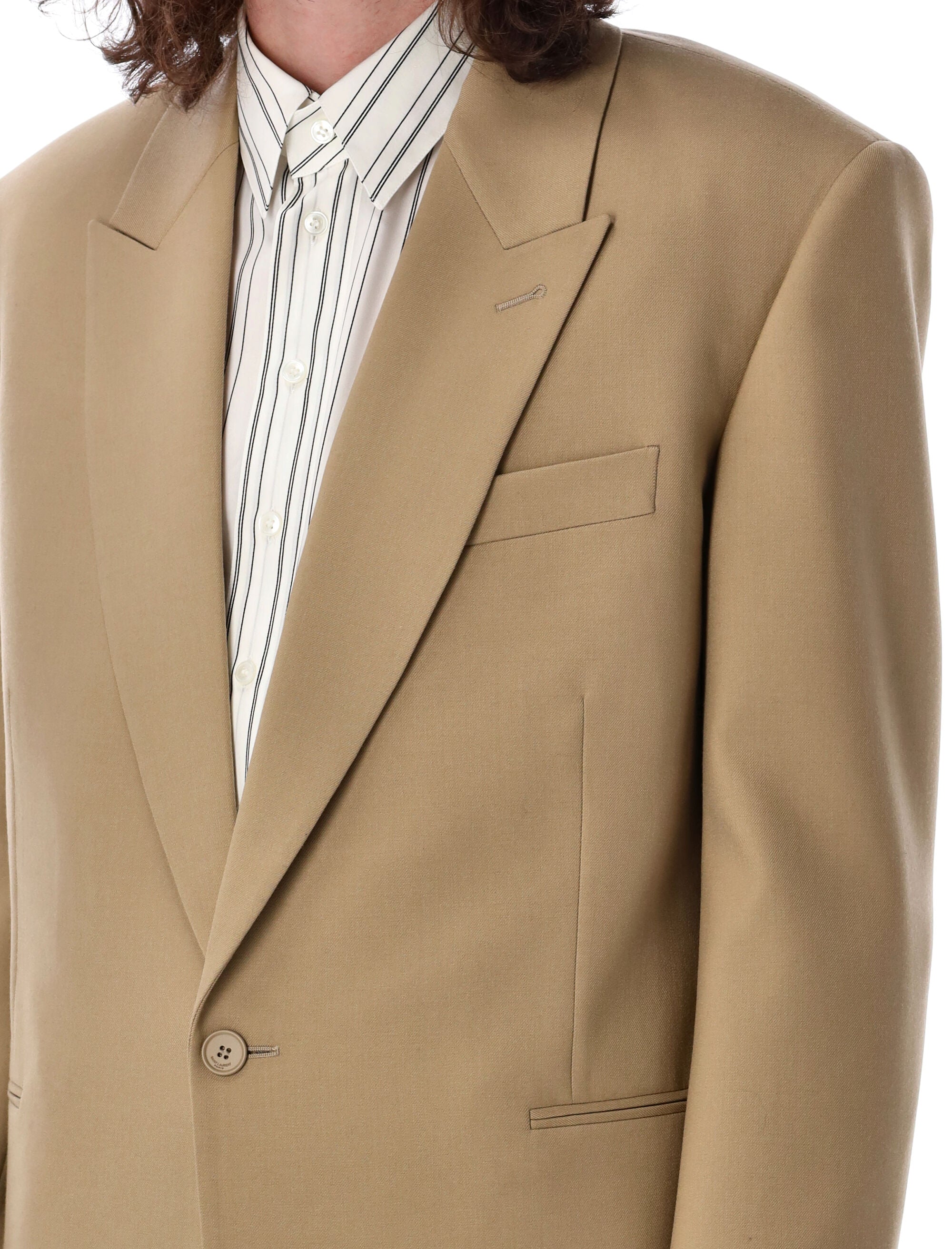 SAINT LAURENT Men's Gabardine Blazer, Size 50