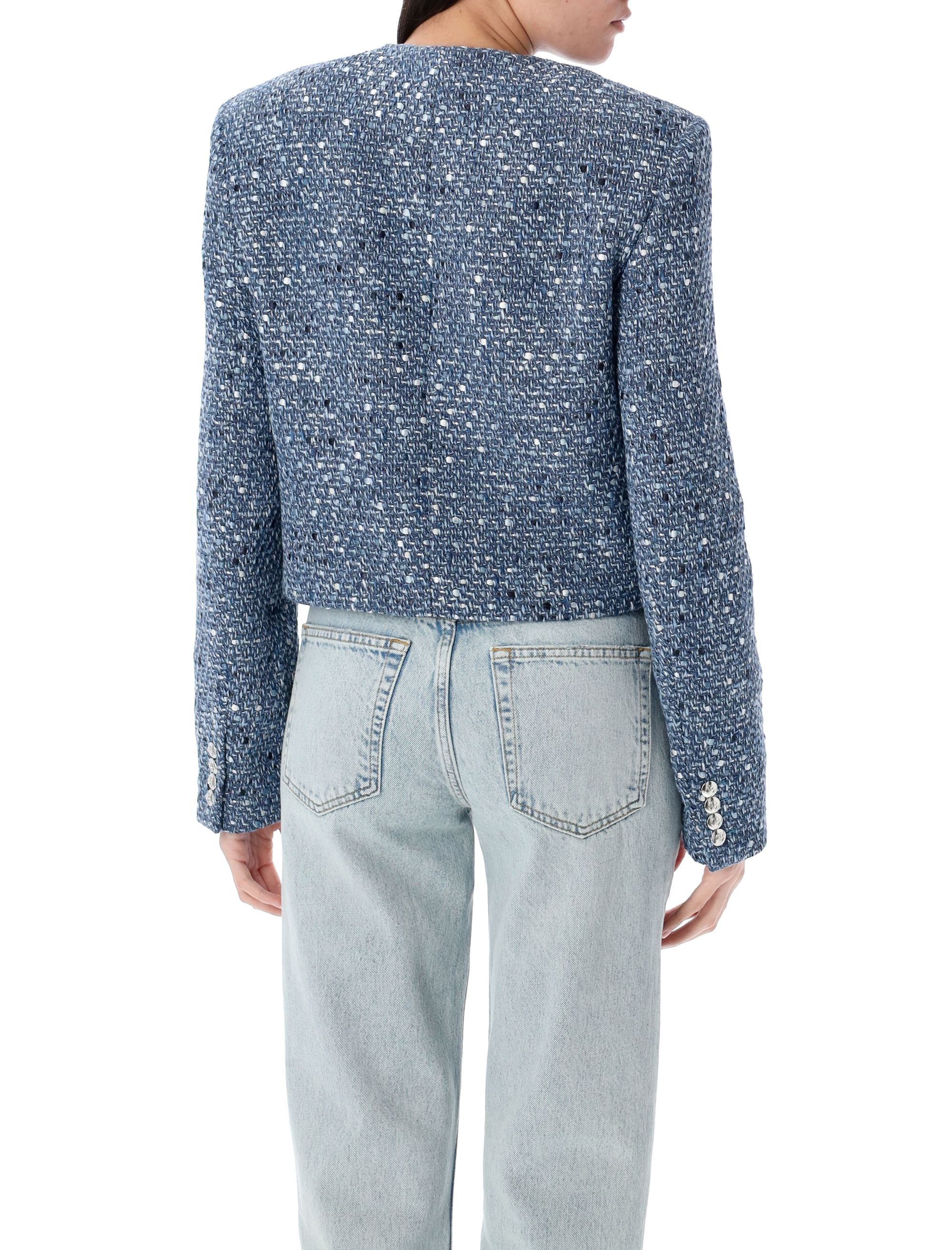 ANINE BING Amber Tweed Mini Jacket for Women