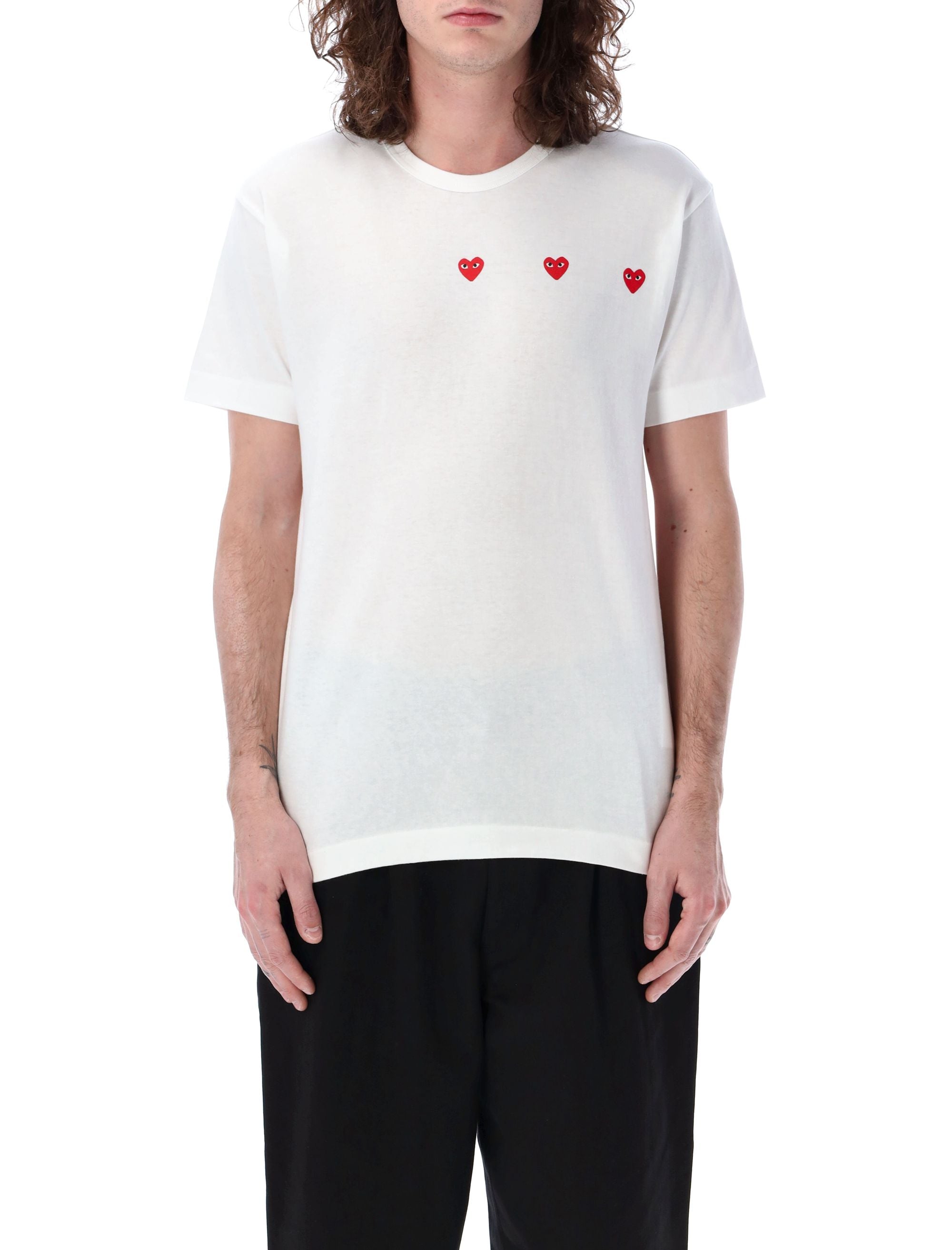 COMME DES GARÇONS PLAY Three Hearts T-Shirt - SS25